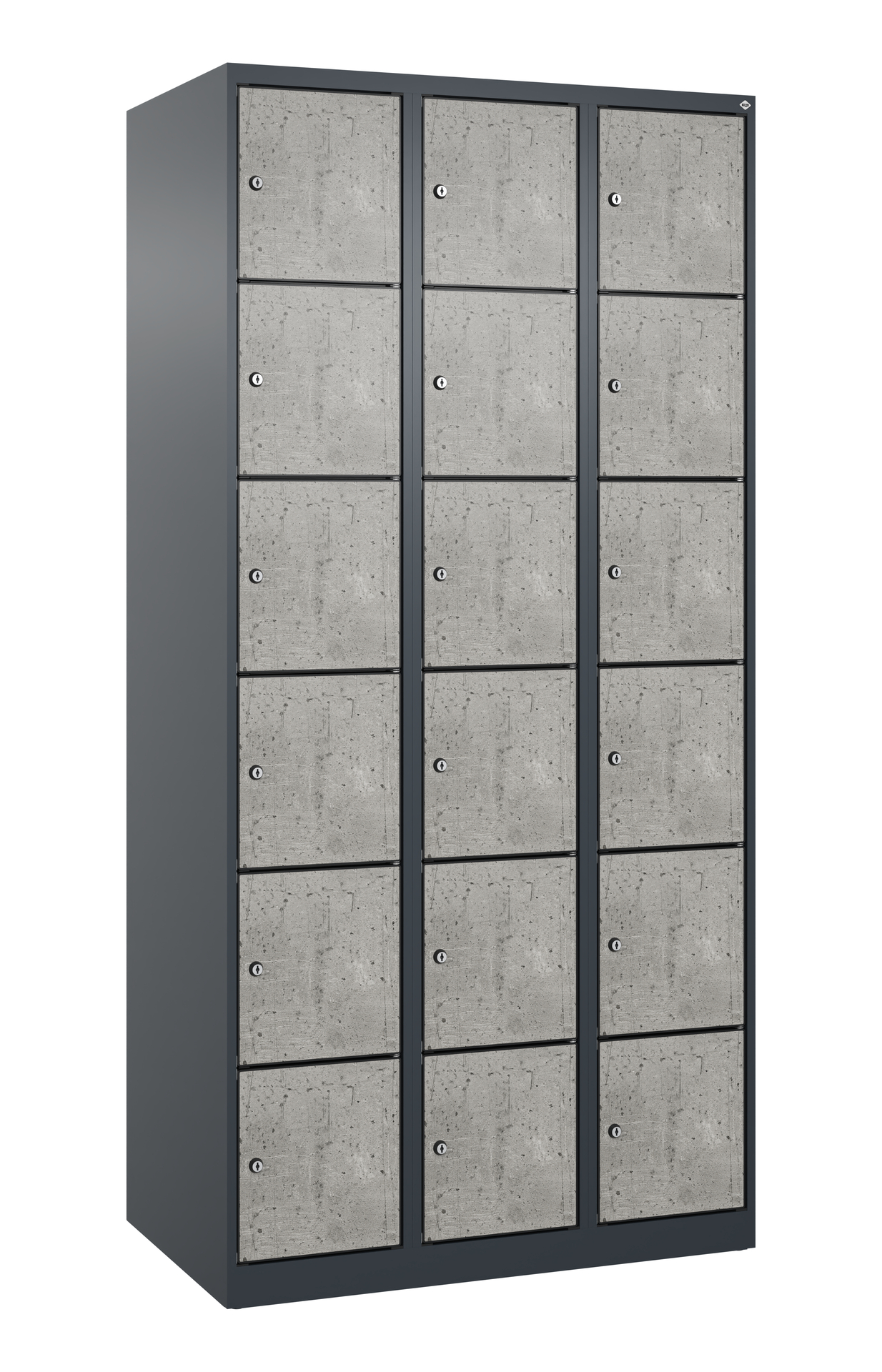 C+P Schlie�fachschrank Evolo PLUS, 18 F�cher, 1850x900x500mm