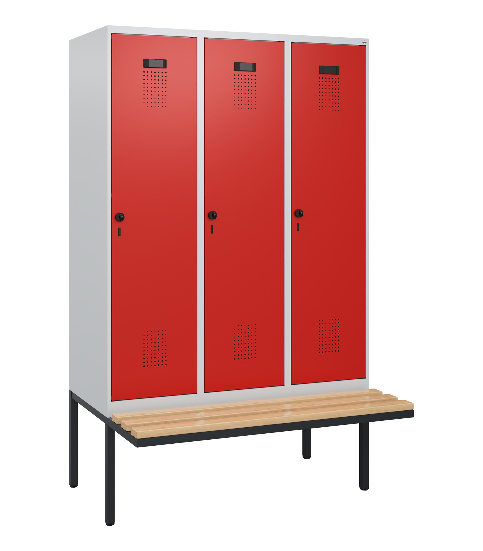 C+P Spind Evolo PLUS, Bank, 3 Abteile, 1950x1200x8