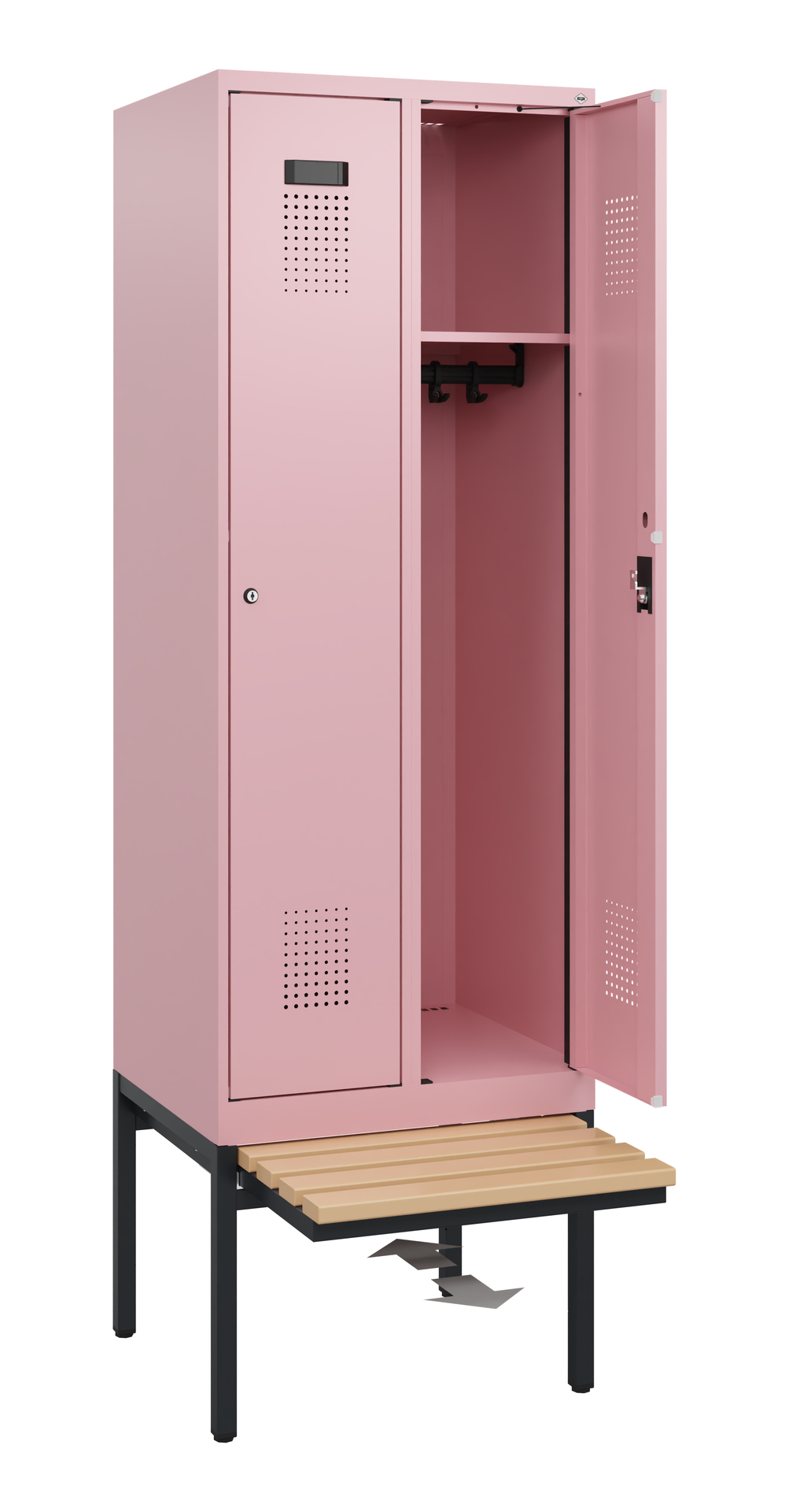 C+P Spind Evolo PLUS, Bank, 2 Abteile, 1950x600x815mm