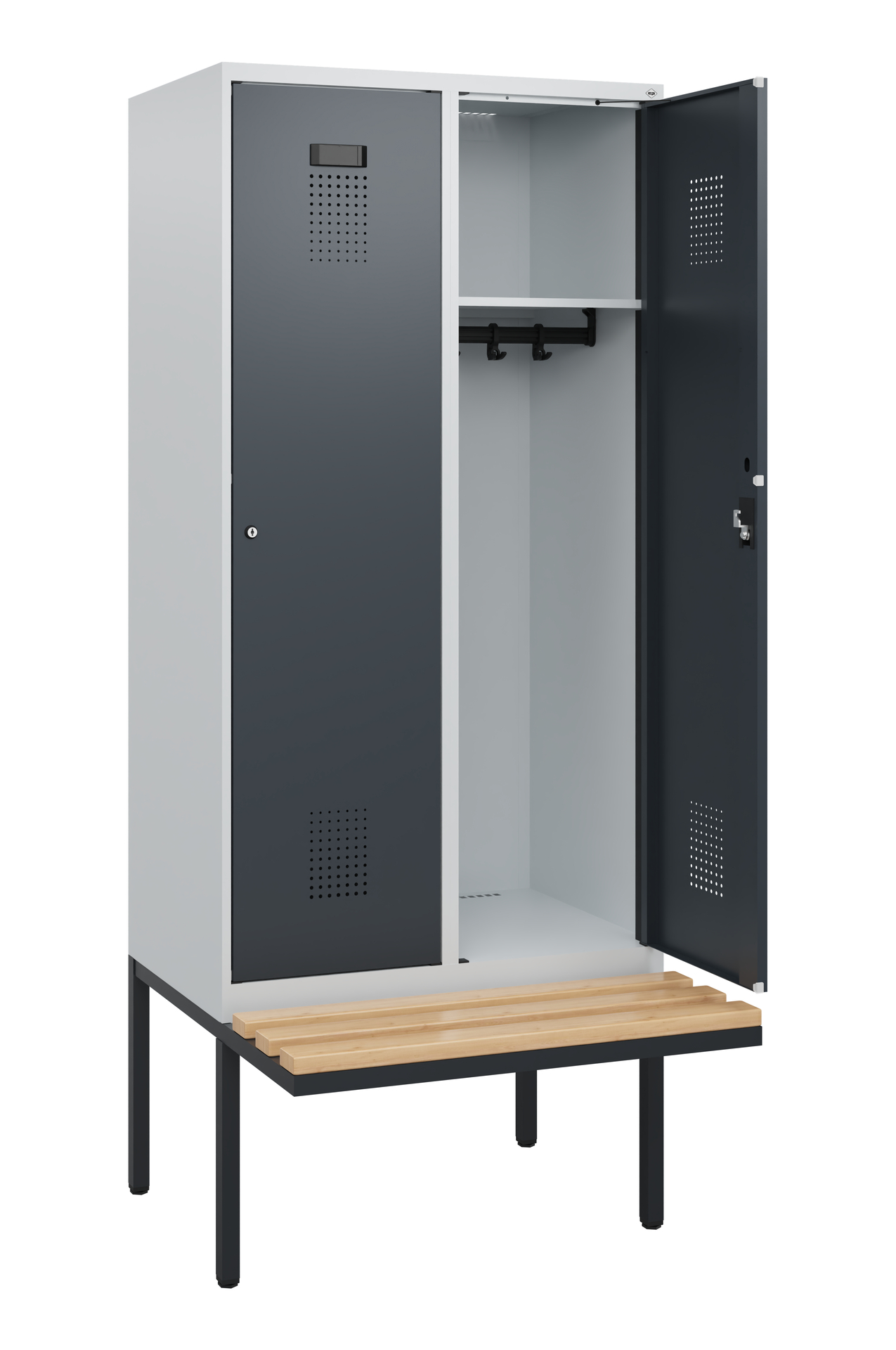 C+P Spind Evolo PLUS, Bank, 2 Abteile, 1950x800x81
