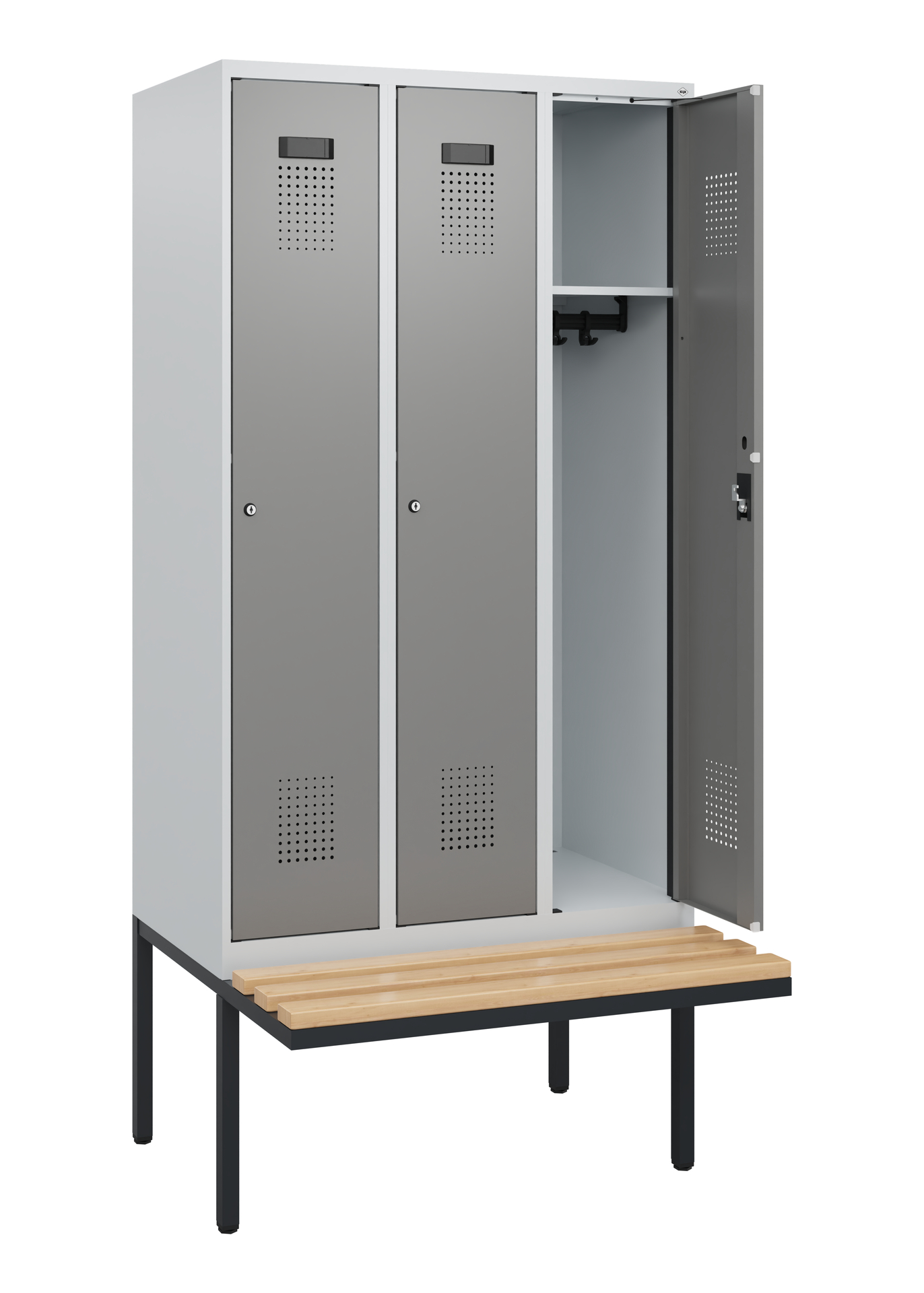 C+P Spind Evolo PLUS, Bank, 3 Abteile, 1950x900x81
