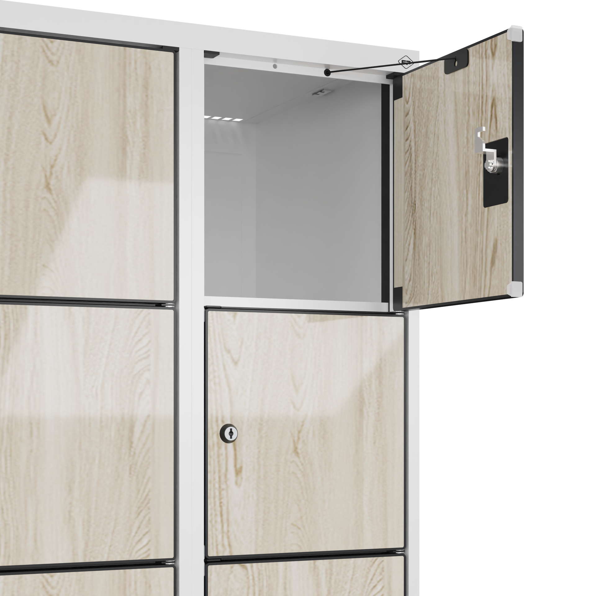 C+P Schlie�fachschrank Evolo PLUS, F��e, 18 F�cher, 1950x900x500mm