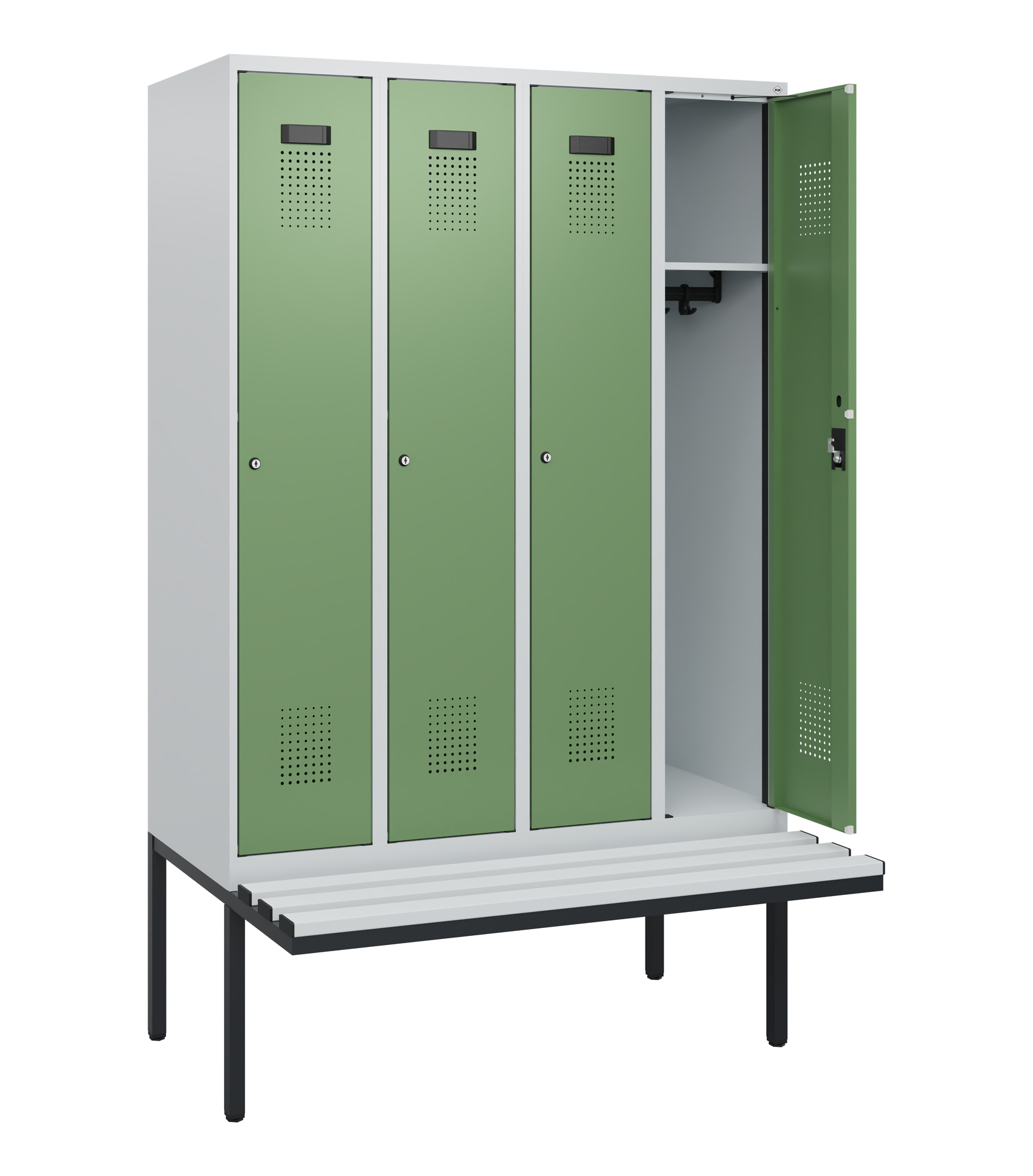 C+P Spind Evolo PLUS, Bank, 4 Abteile, 1950x1200x8