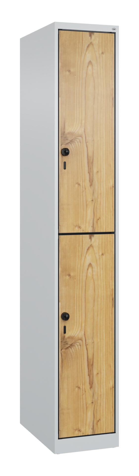 C+P Doppelst�ckiger Spind Evolo PLUS, 2 F�cher, 1850x300x500mm