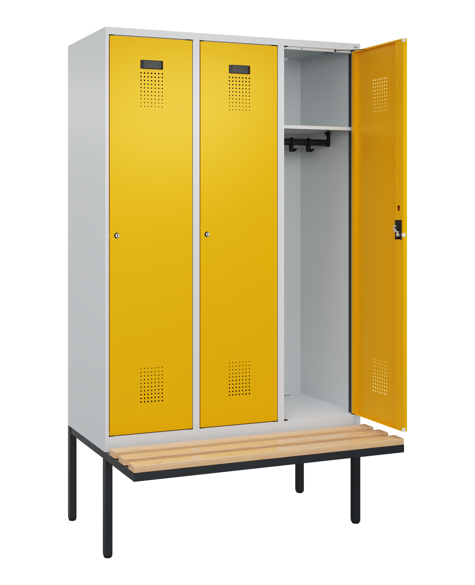 C+P Spind Evolo PLUS, Bank, 3 Abteile, 2120x1200x8