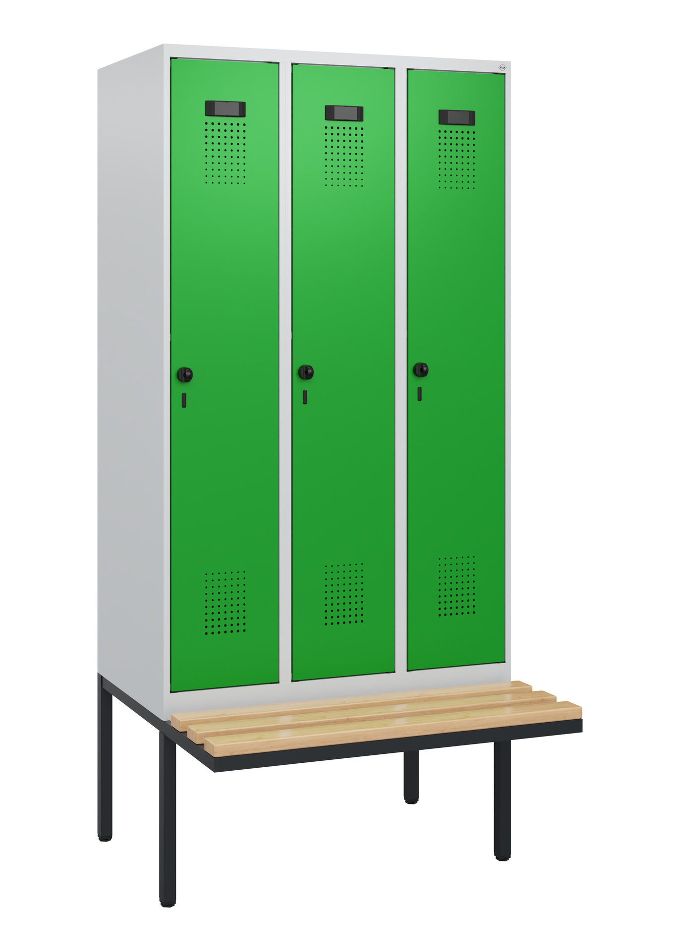 C+P Spind Evolo PLUS, Bank, 3 Abteile, 1950x900x81