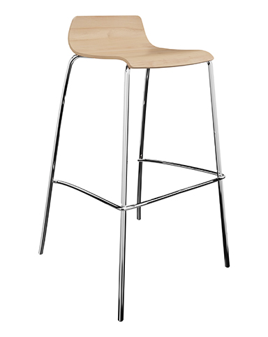 C+P Bar stool stackable beech