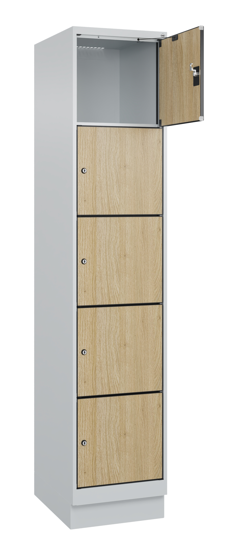 C+P Schlie�fachschrank Evolo PLUS, Sockel, 5 F�cher, 1950x400x500mm