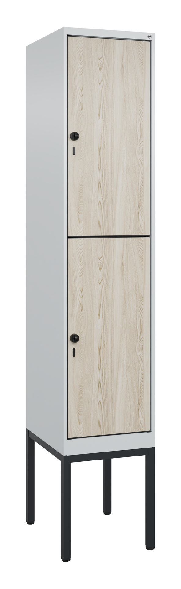 C+P Doppelst�ckiger Spind Evolo PLUS, 2 F�cher, 2120x400x500mm