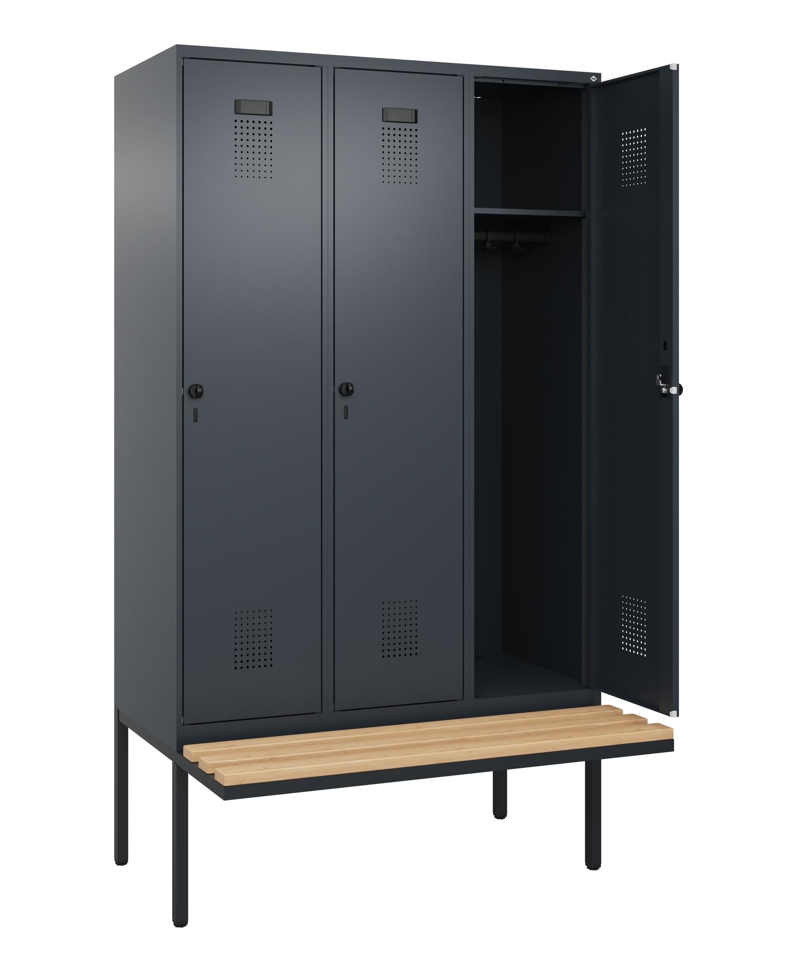 C+P Spind Evolo PLUS, Bank, 3 Abteile, 2120x1200x8