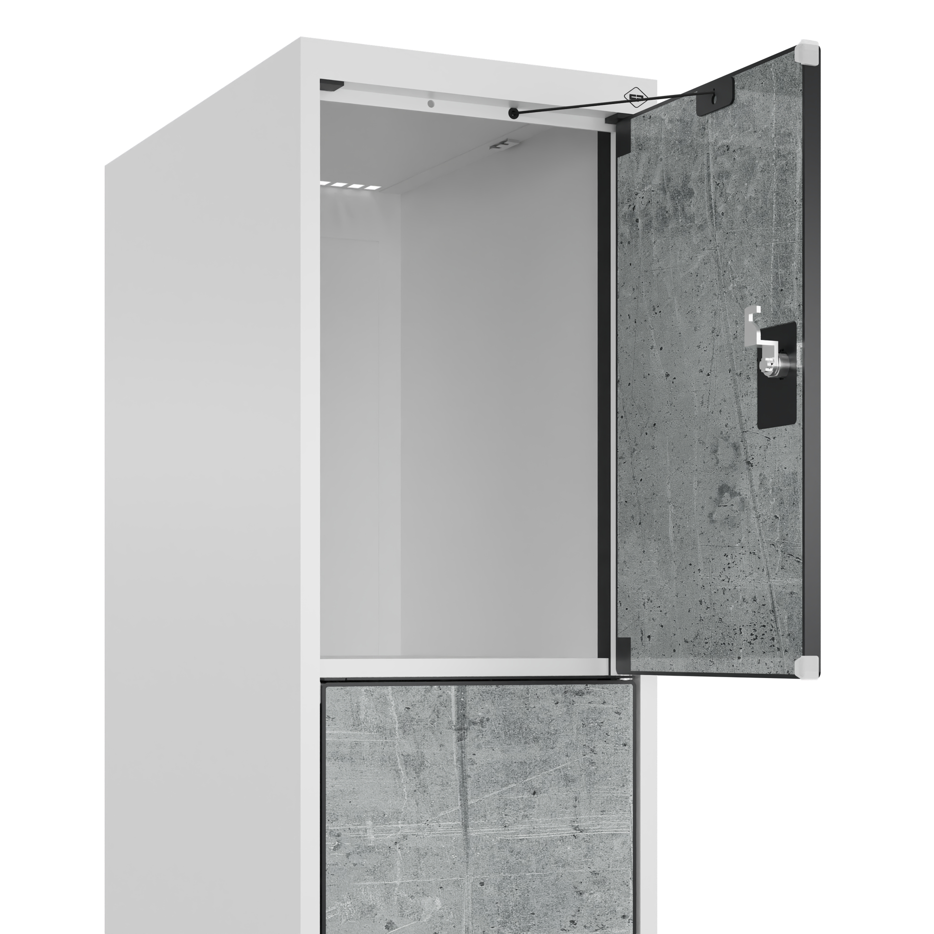 C+P Schlie�fachschrank Evolo PLUS, Sockel, 4 F�cher, 1950x300x500mm