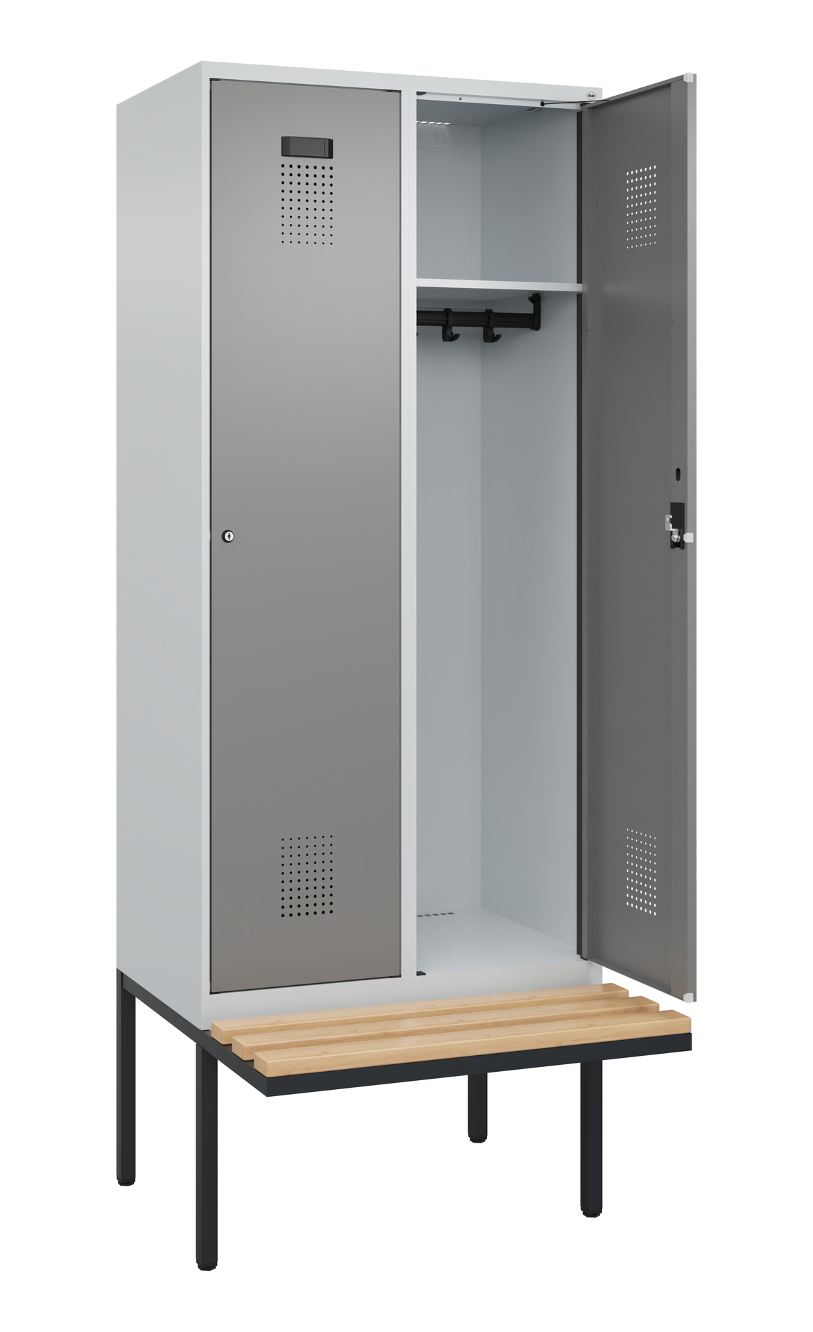 C+P Spind Evolo PLUS, Bank, 2 Abteile, 2120x800x81