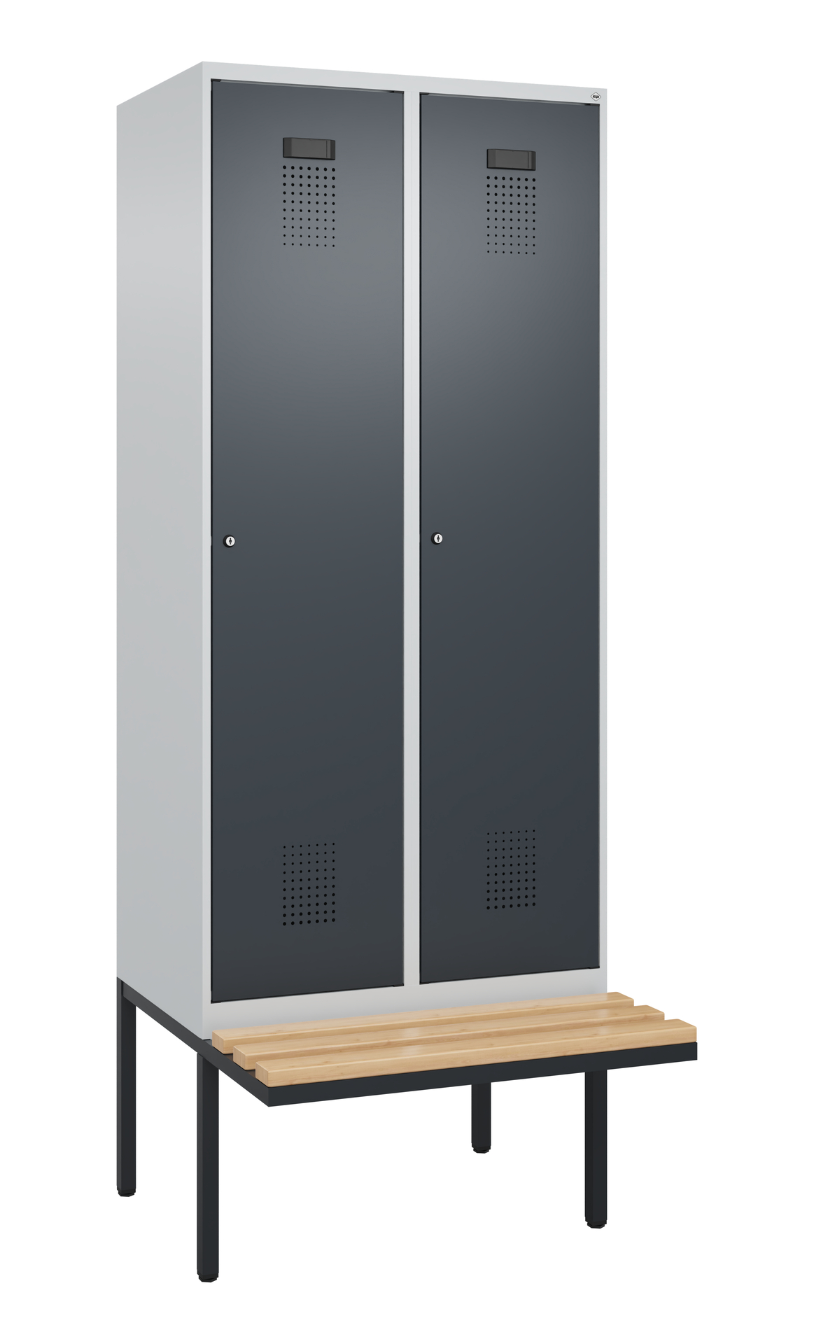 C+P Spind Evolo PLUS, Bank, 2 Abteile, 2120x800x81