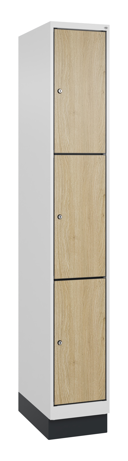 C+P Schlie�fachschrank Evolo PLUS, Sockel, 3 F�cher, 1950x300x500mm