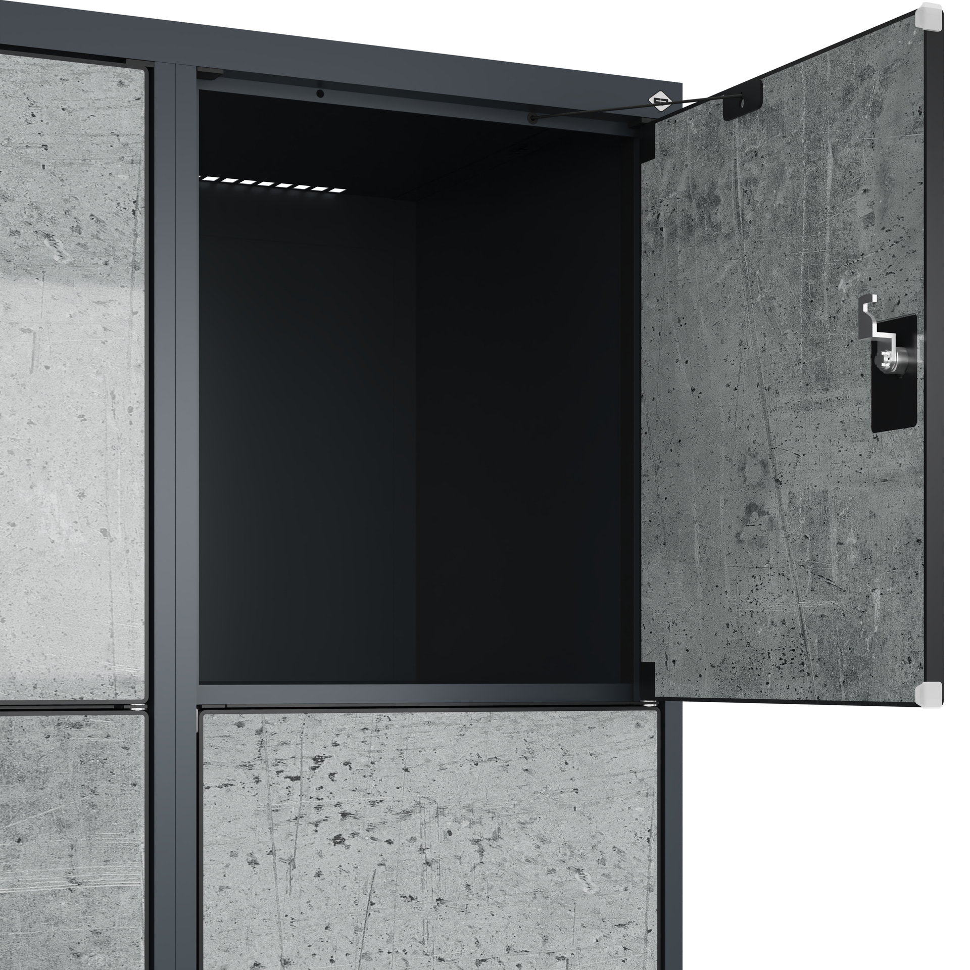 C+P Schlie�fachschrank Evolo PLUS, F��e, 12 F�cher, 1950x1200x500mm