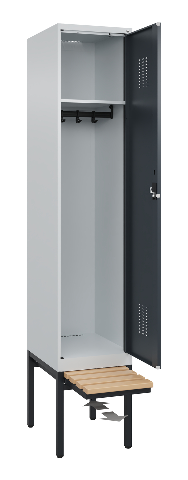 C+P Spind Evolo PLUS, Bank, 1 Abteil, 2120x400x815mm
