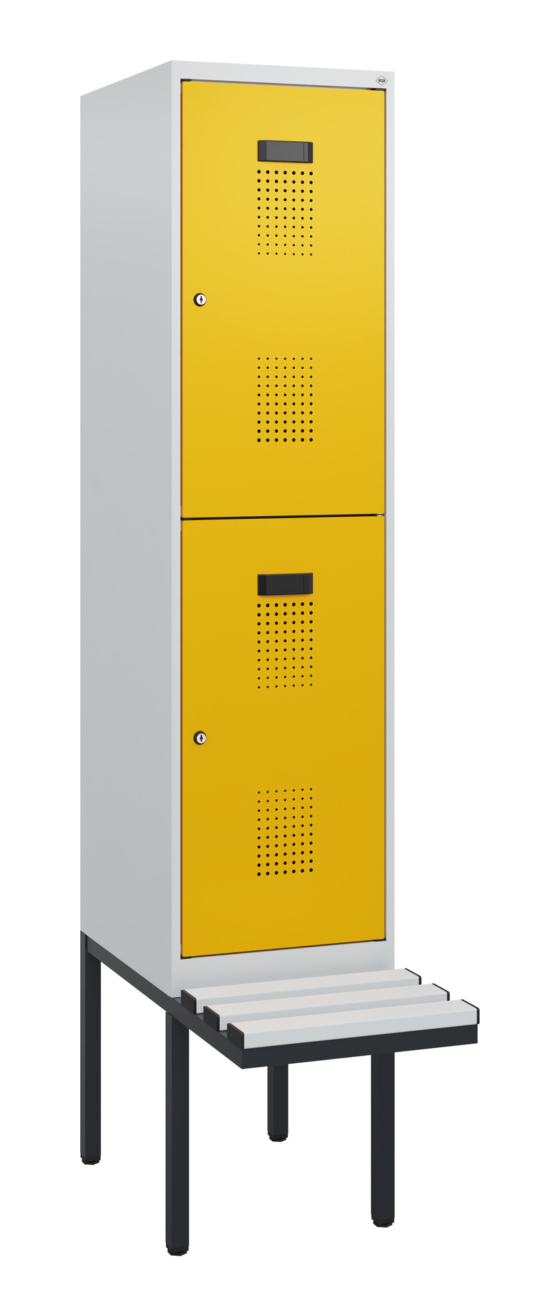 C+P Doppelstock-Spind Evolo PLUS, Bank, 2 Fächer, 