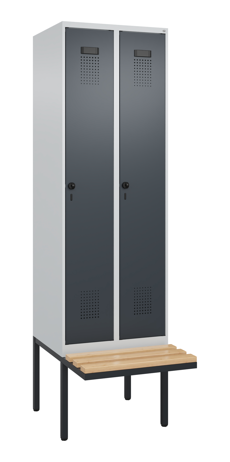 C+P Spind Evolo PLUS, Bank, 2 Abteil, 2120x600x815