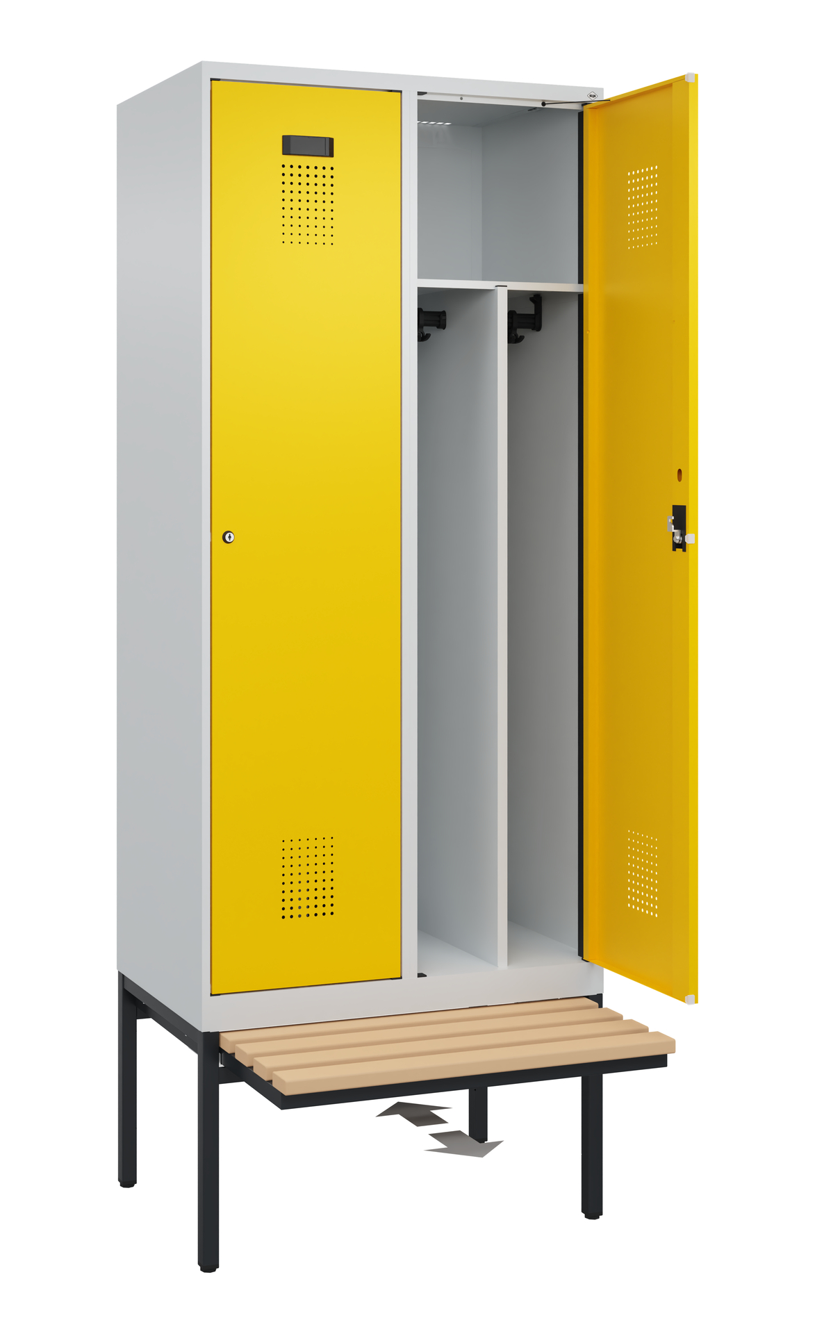 C+P Spind Evolo PLUS, Bank, 2 Abteile, 2120x800x815mm