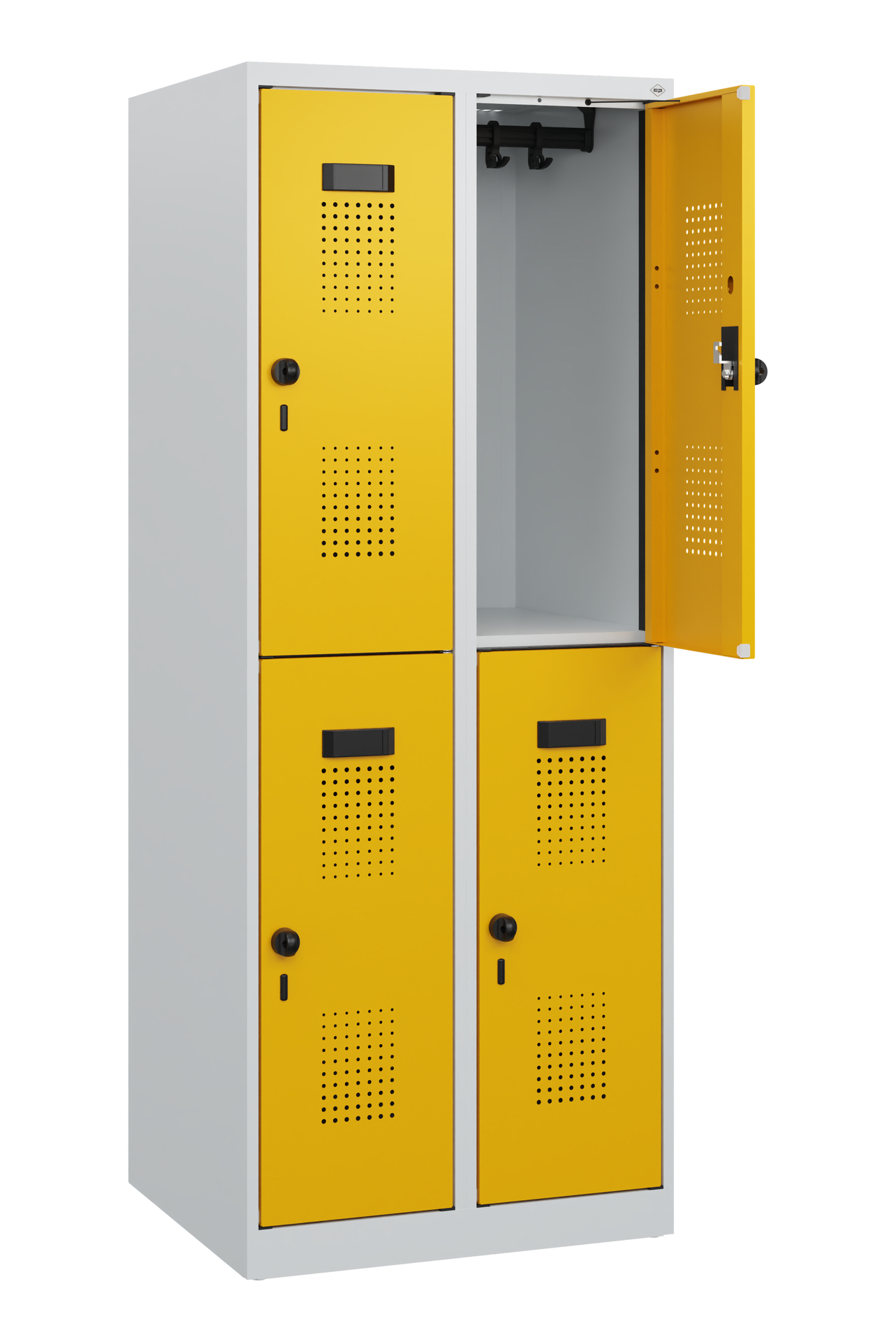 C+P Doppelstöckiger Spind Evolo PLUS, 2 Abteile, 1