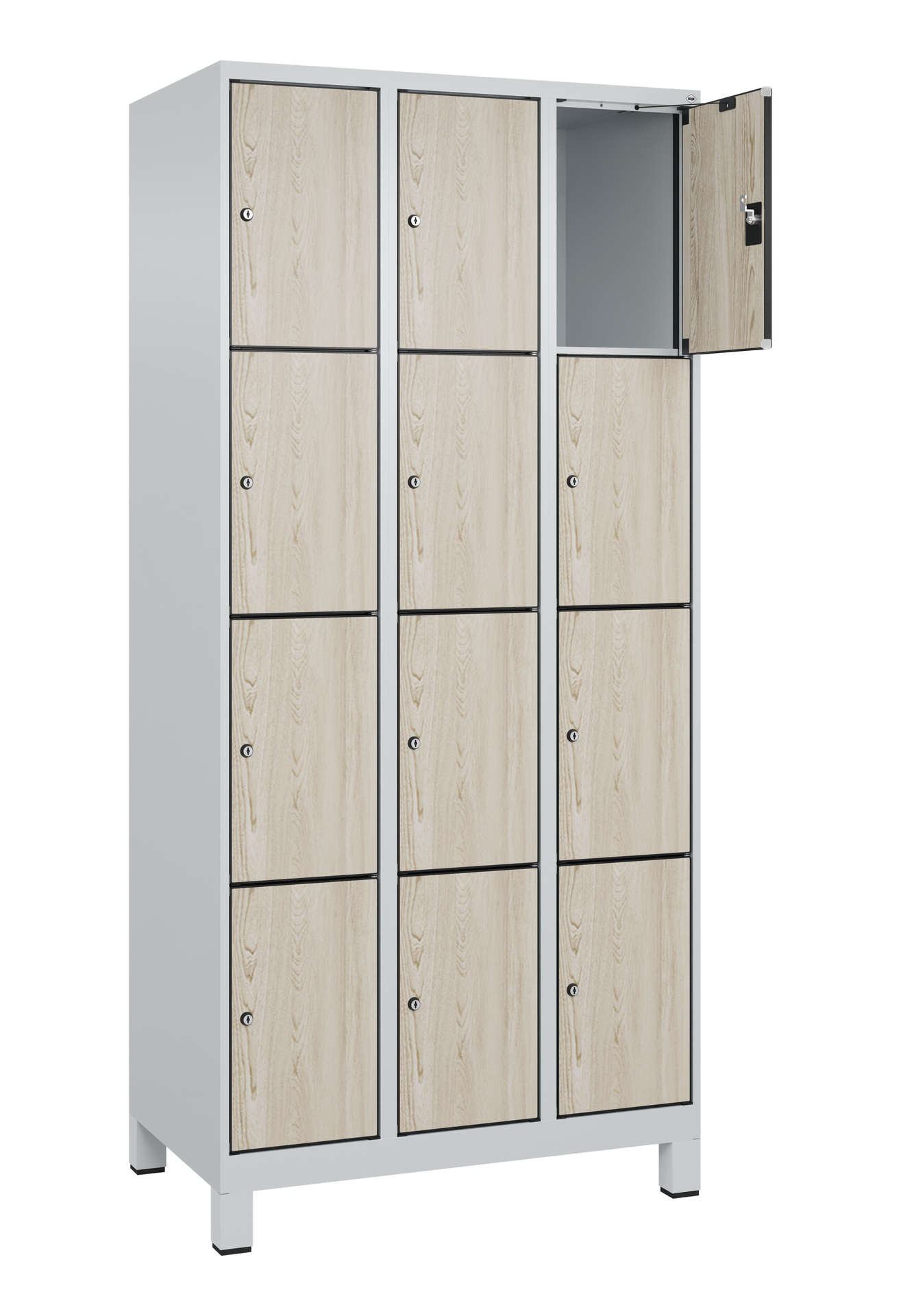 C+P Schlie�fachschrank Evolo PLUS, F��e, 12 F�cher, 1950x900x500mm