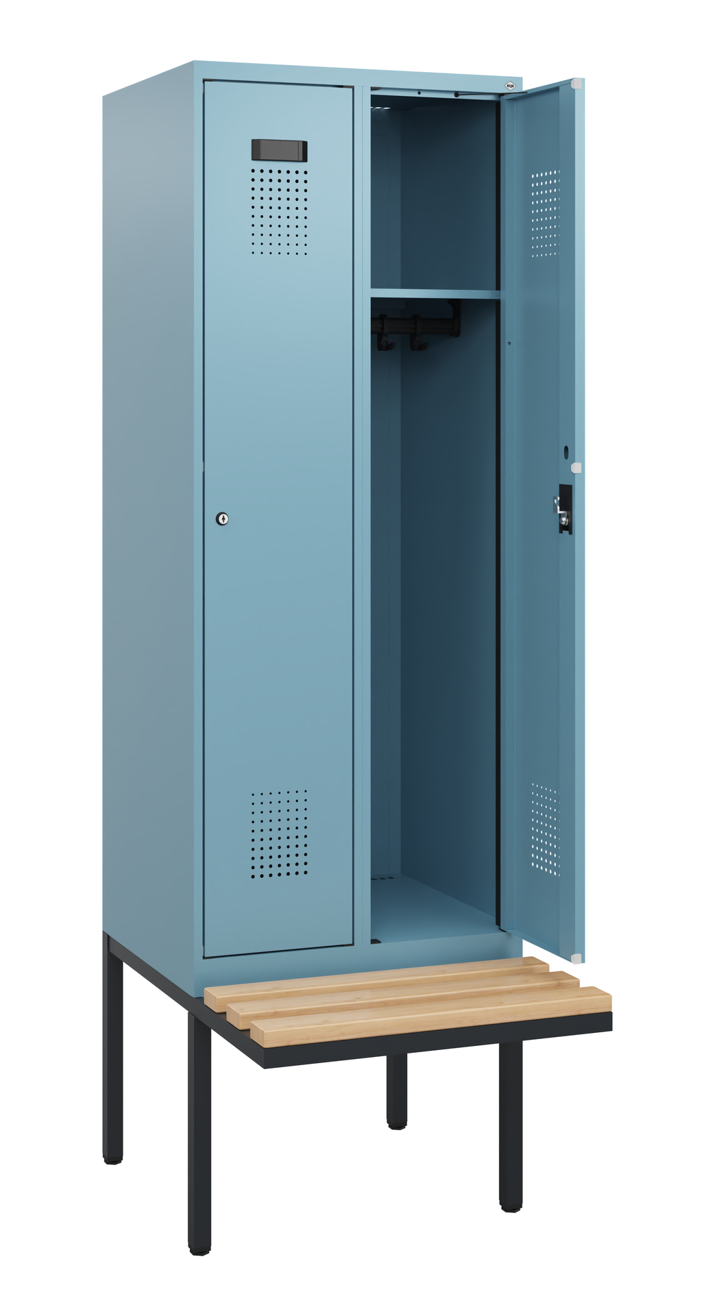 C+P Spind Evolo PLUS, Bank, 2 Abteile, 1950x600x81