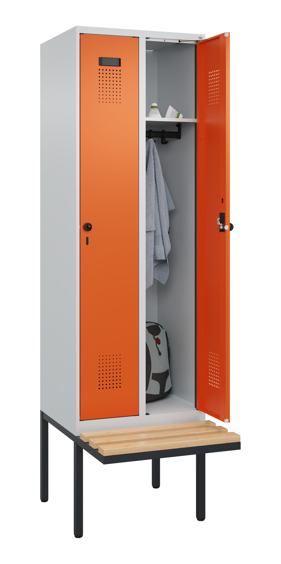 C+P Spind Evolo PLUS, Bank, 2 Abteil, 2120x600x815