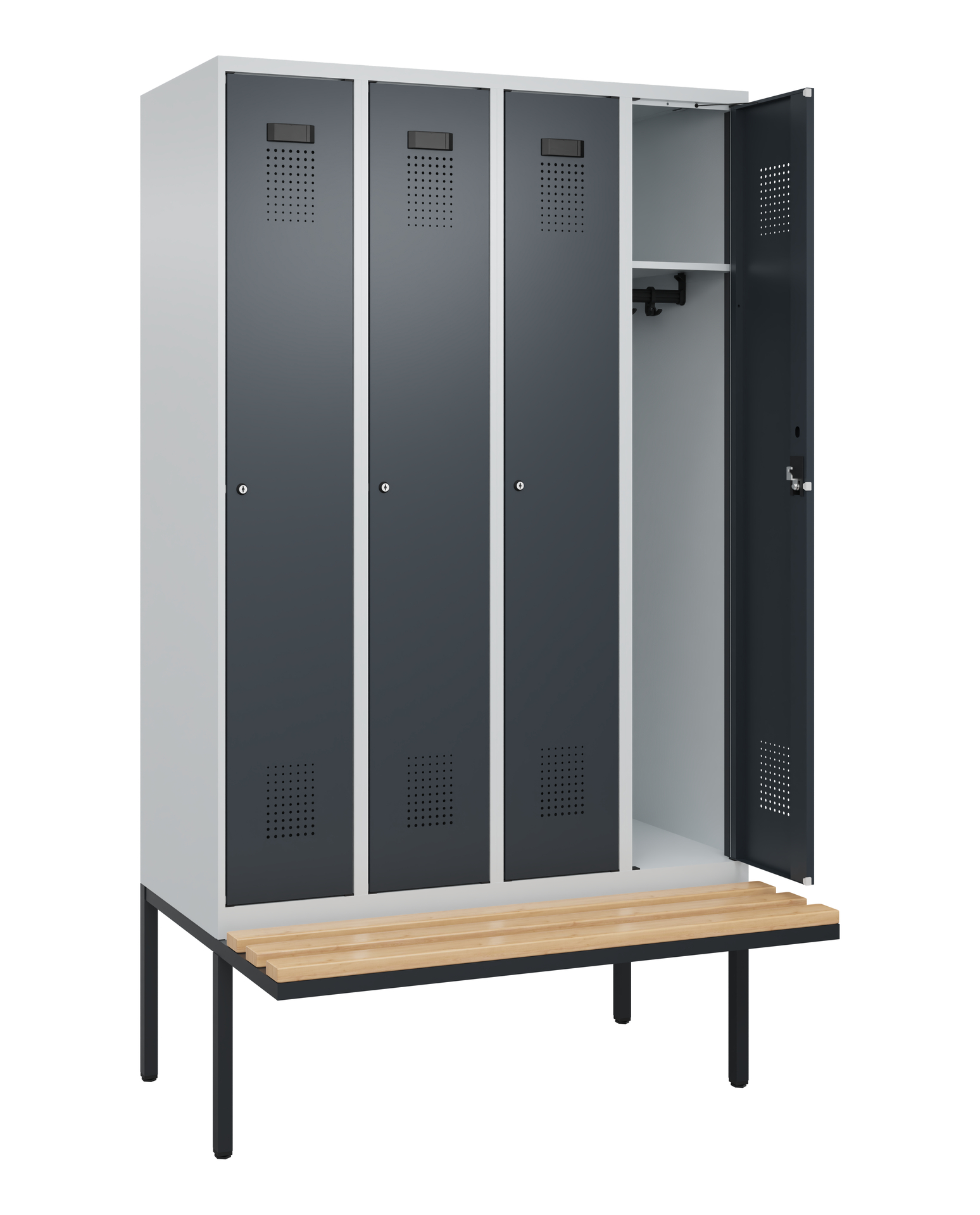 C+P Spind Evolo PLUS, Bank, 4 Abteile, 2120x1200x8