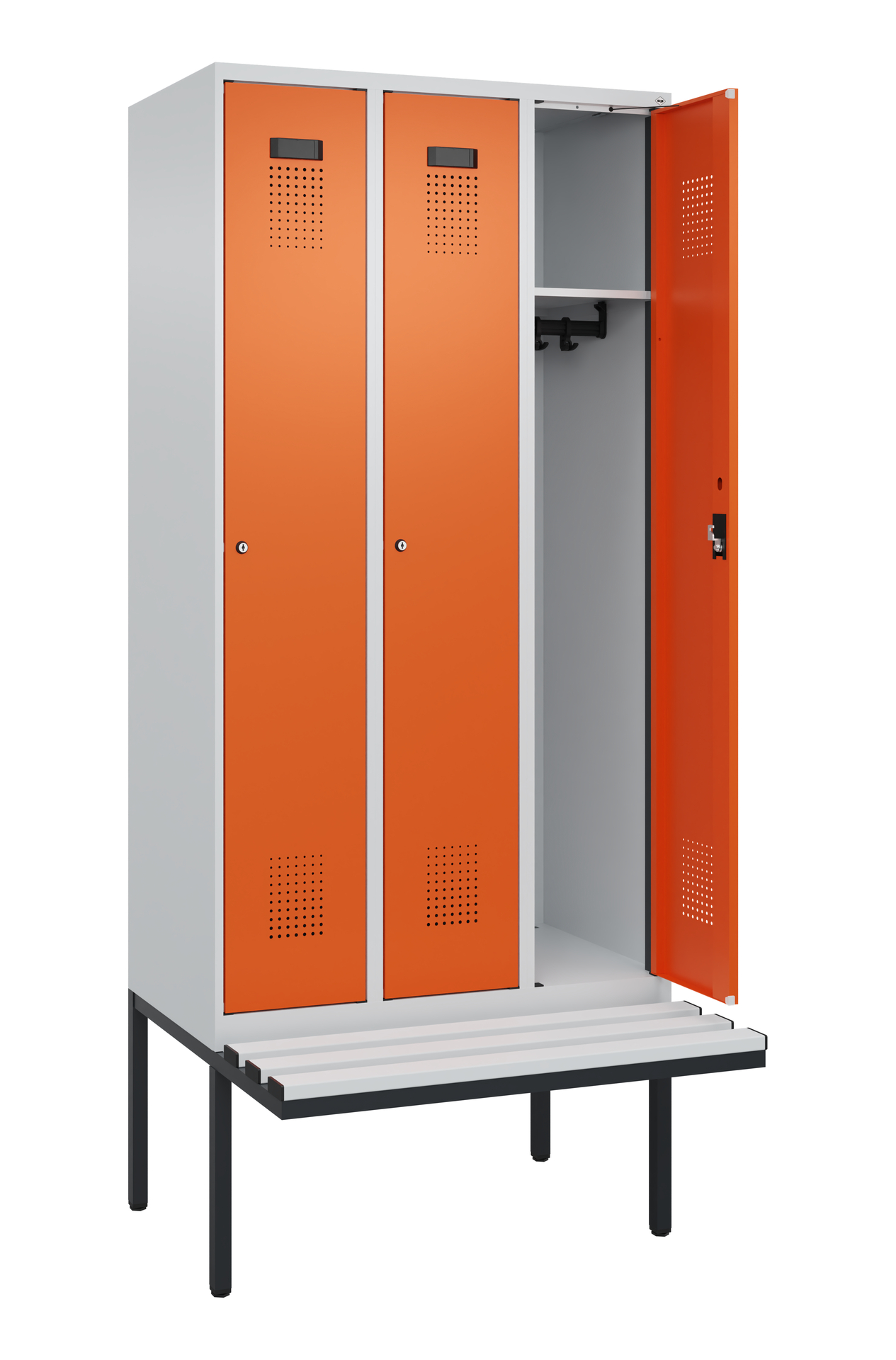 C+P Spind Evolo PLUS, Bank, 3 Abteile, 2120x900x81