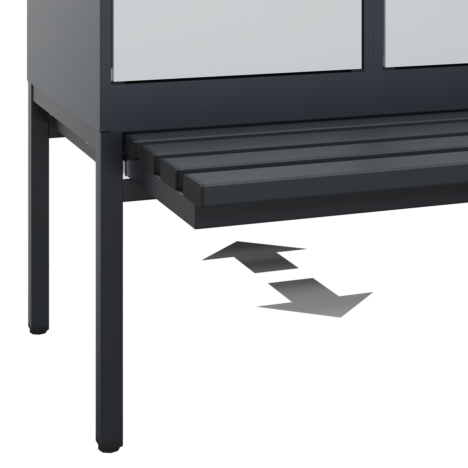 C+P Doppelstöckiger Spind Evolo PLUS, 4 Fächer, 1950x800x815mm