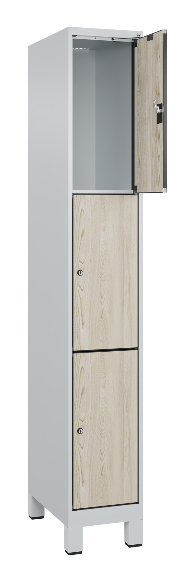 C+P Schlie�fachschrank Evolo PLUS, F��e, 3 F�cher, 1950x300x500mm
