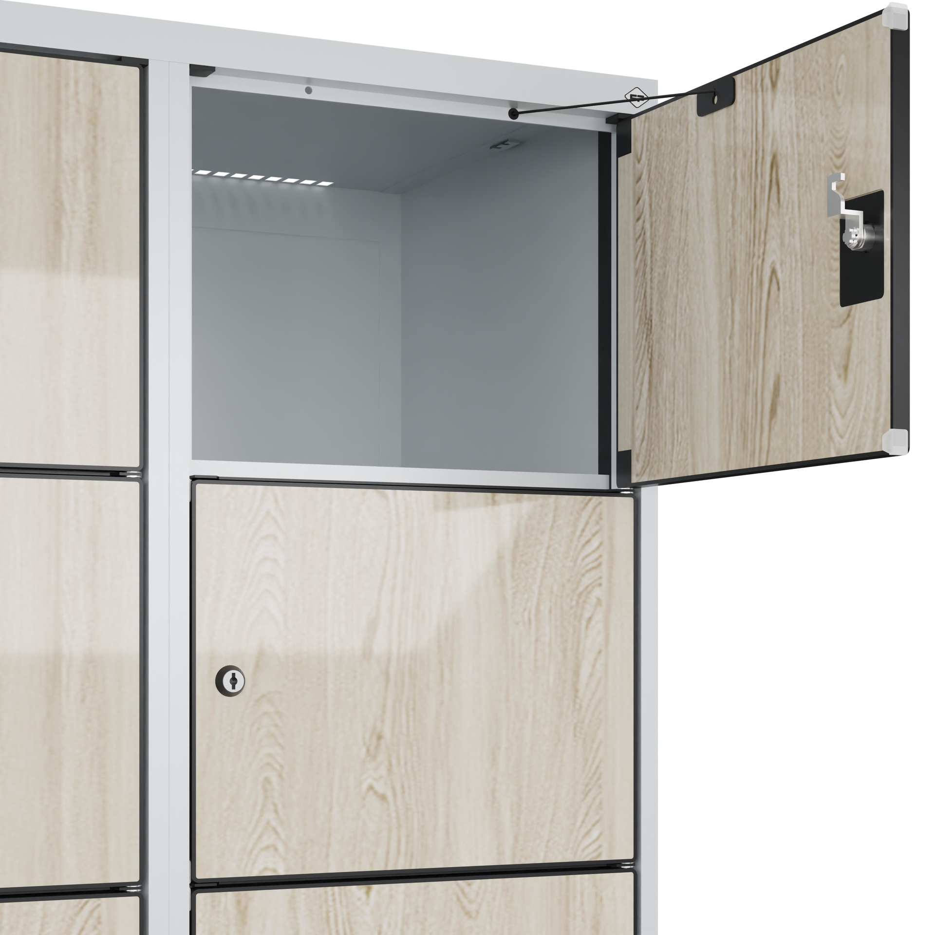 C+P Schlie�fachschrank Evolo PLUS, 18 F�cher, 1850x1200x500mm