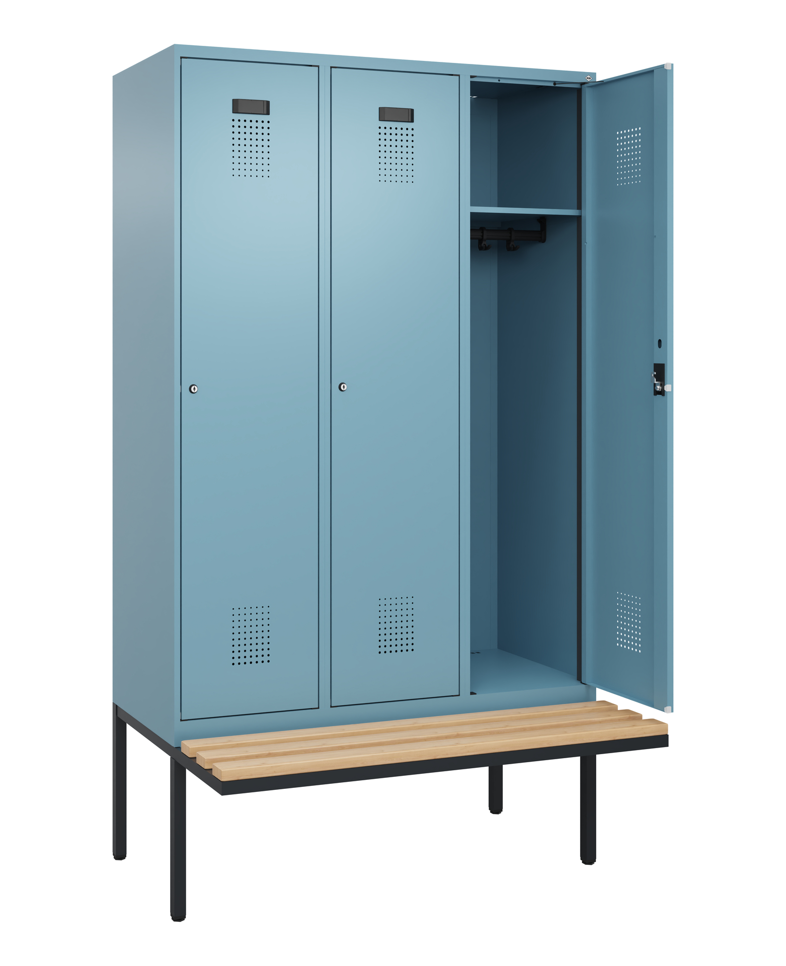 C+P Spind Evolo PLUS, Bank, 3 Abteile, 2120x1200x8