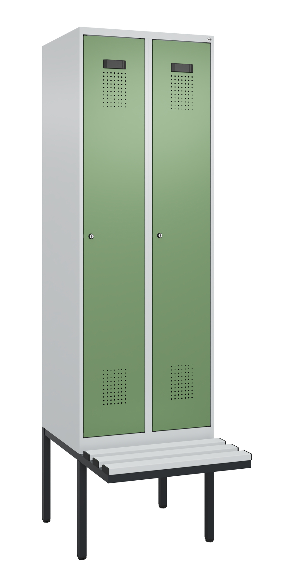 C+P Spind Evolo PLUS, Bank, 2 Abteil, 2120x600x815