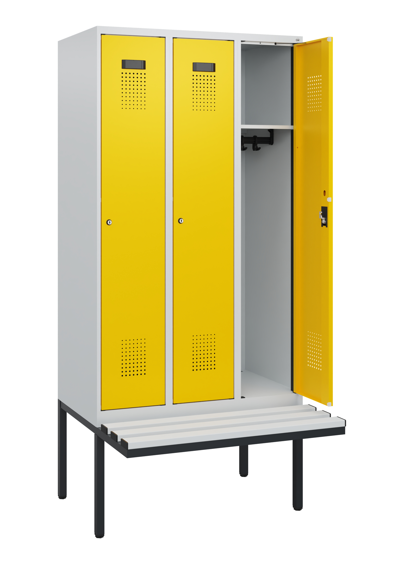C+P Spind Evolo PLUS, Bank, 3 Abteile, 1950x900x81