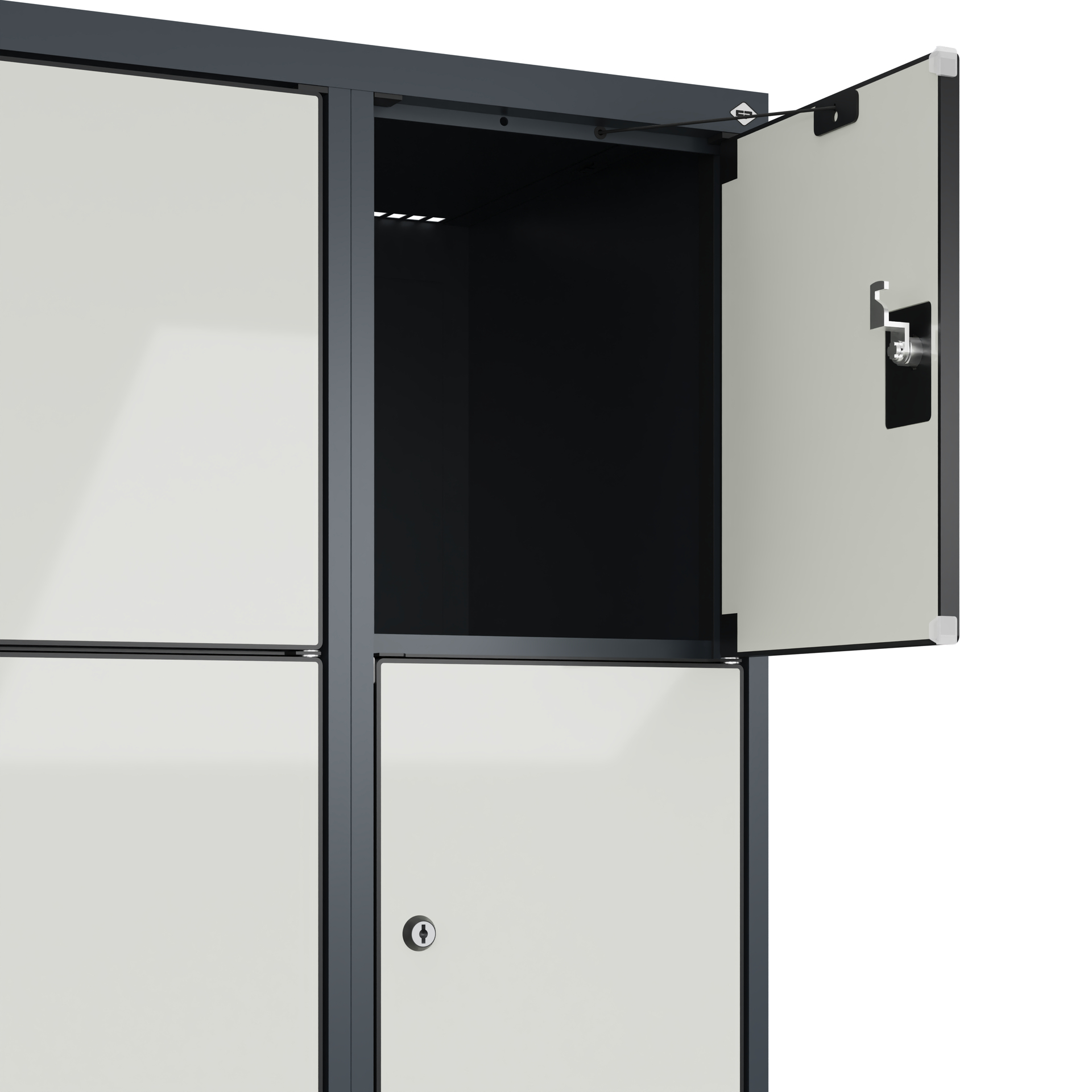 C+P Schlie�fachschrank Evolo PLUS, Sockel, 15 F�cher, 1950x900x500mm