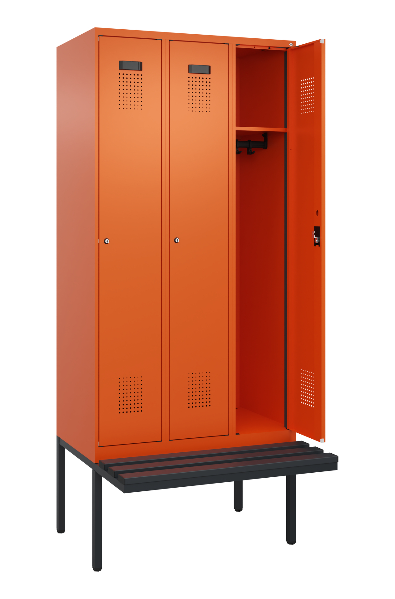 C+P Spind Evolo PLUS, Bank, 3 Abteile, 2120x900x81