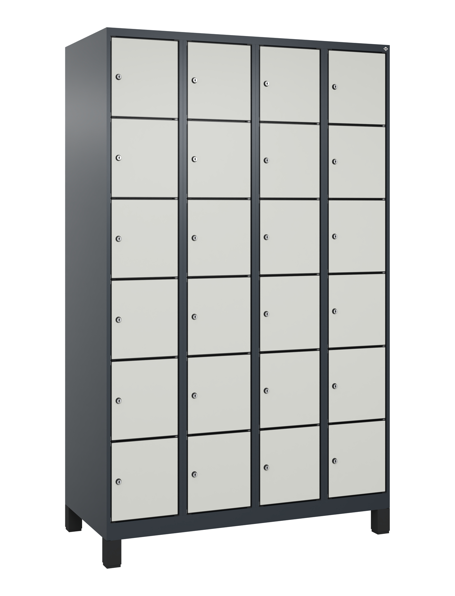 C+P Schlie�fachschrank Evolo PLUS, F��e, 24 F�cher, 1950x1200x500mm