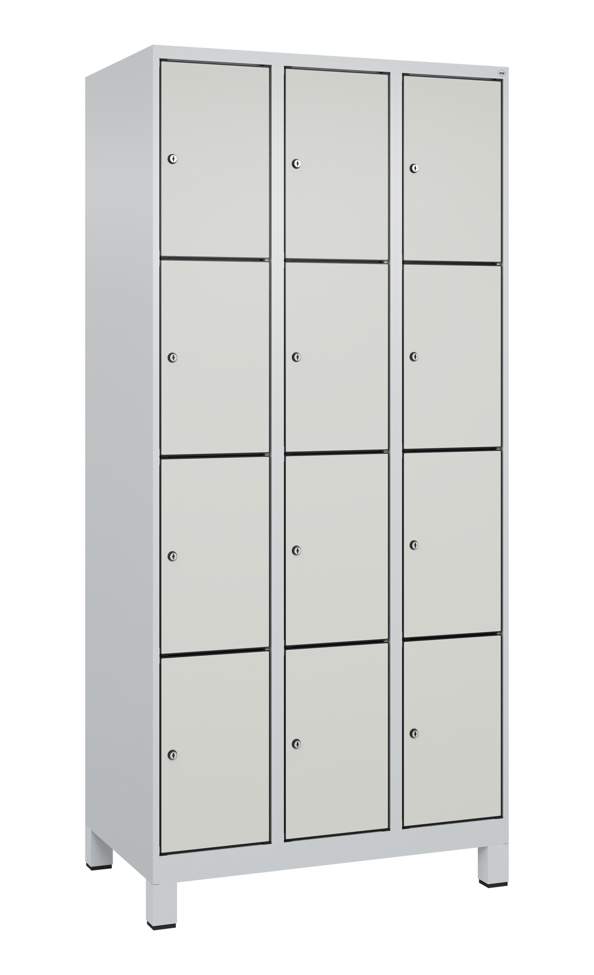C+P Schlie�fachschrank Evolo PLUS, F��e, 12 F�cher, 1950x900x500mm