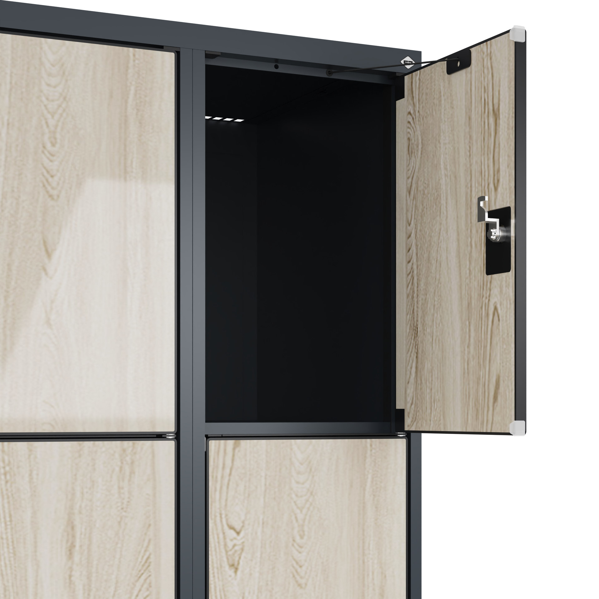 C+P Schlie�fachschrank Evolo PLUS, F��e, 16 F�cher, 1950x1200x500mm