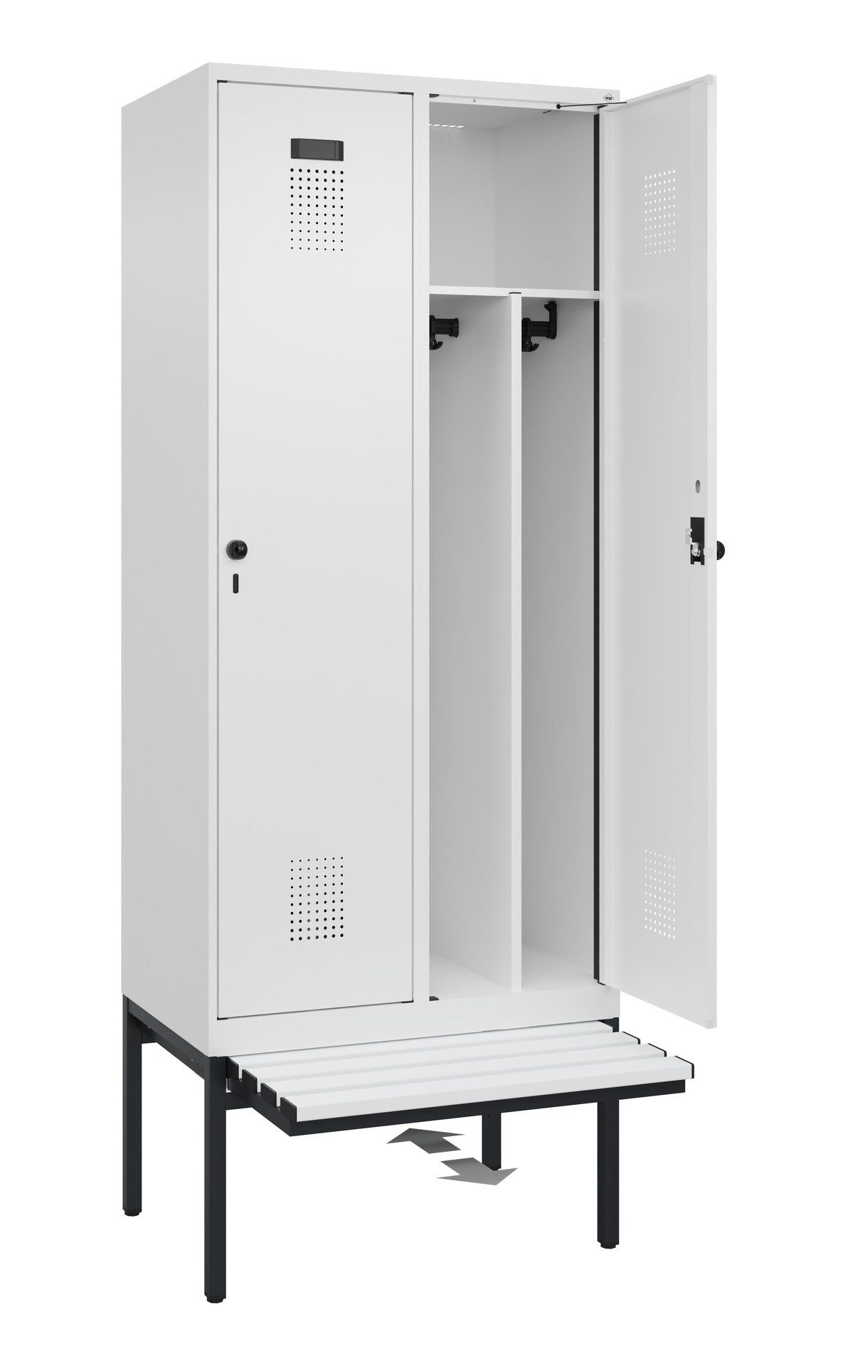 C+P Spind Evolo PLUS, Bank, 2 Abteile, 2120x800x815mm