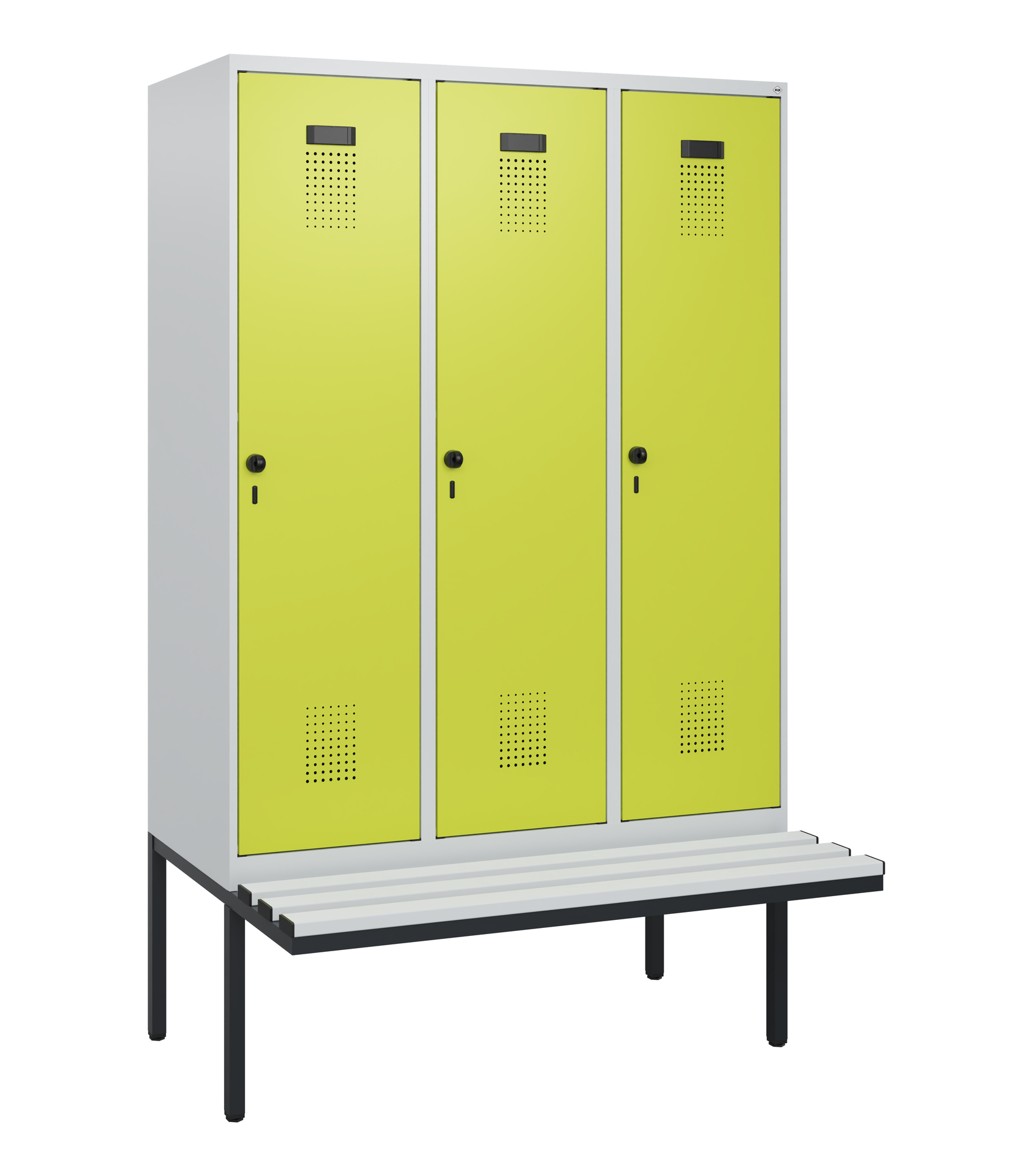 C+P Spind Evolo PLUS, Bank, 3 Abteile, 1950x1200x8