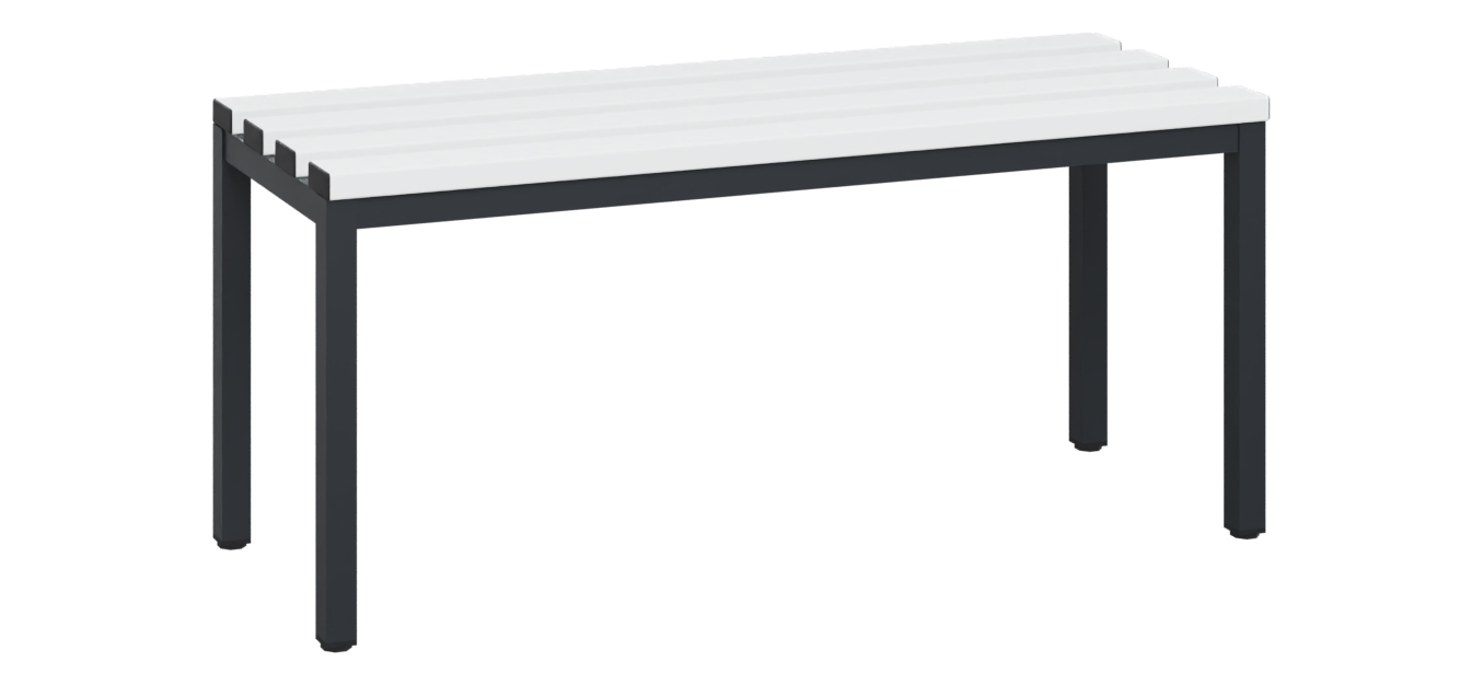 C+P Sitzbank Solid, 450x1000x358mm, 7021/Weiß