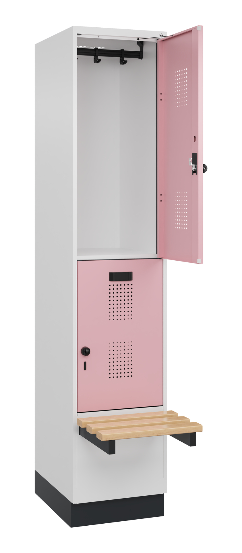 C+P Doppelstock-Spind Evolo PLUS, Bank, 2 Fächer, 