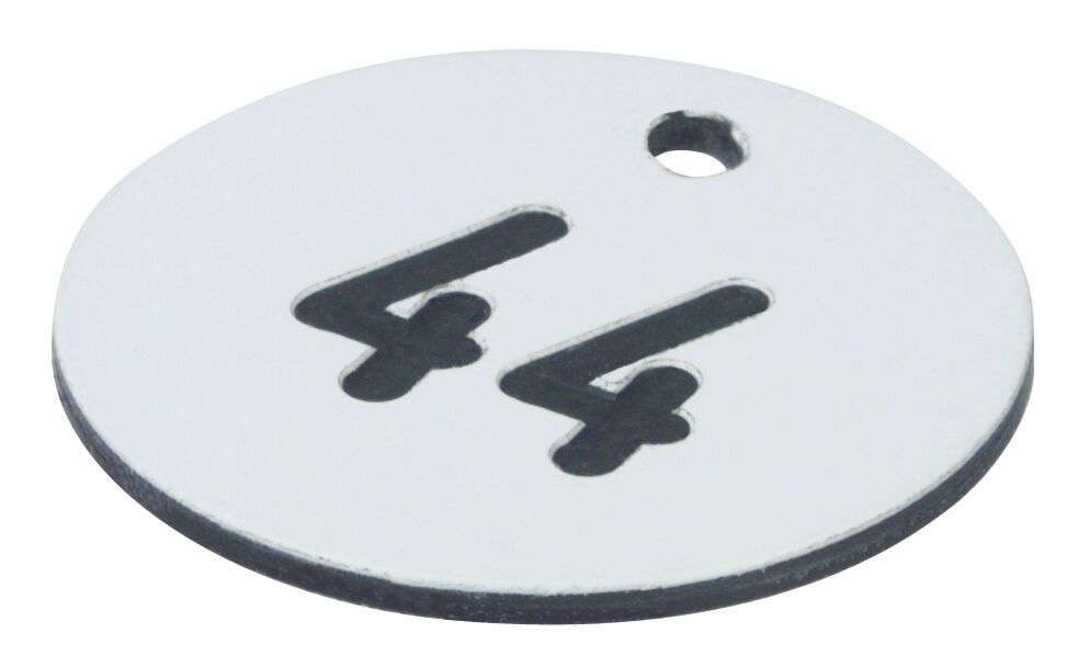 C+P Astralon license plate for ball ring key head, color white