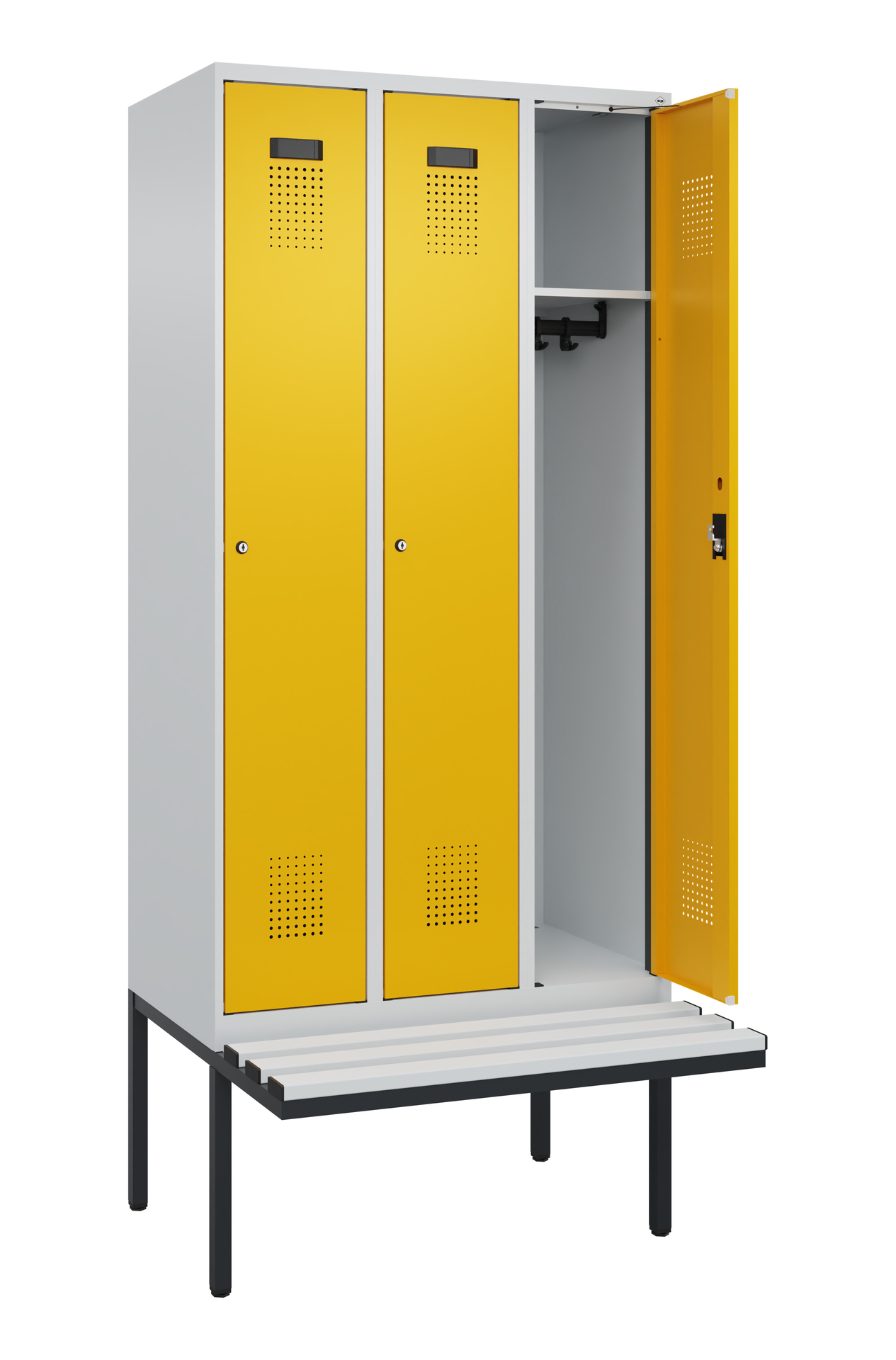 C+P Spind Evolo PLUS, Bank, 3 Abteile, 2120x900x81