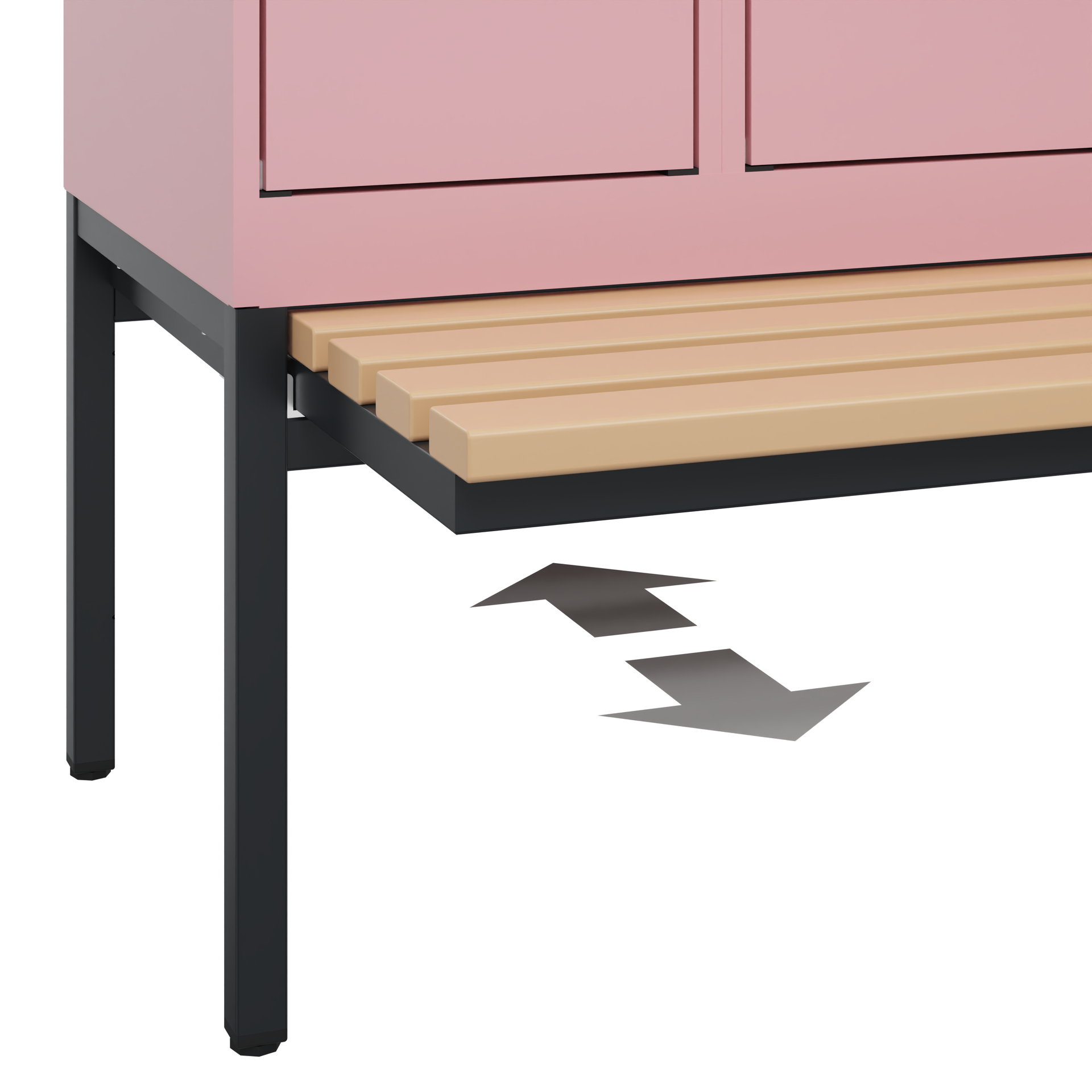 C+P Doppelstöckiger Spind Evolo PLUS, 2 Fächer, 1950x300x815mm