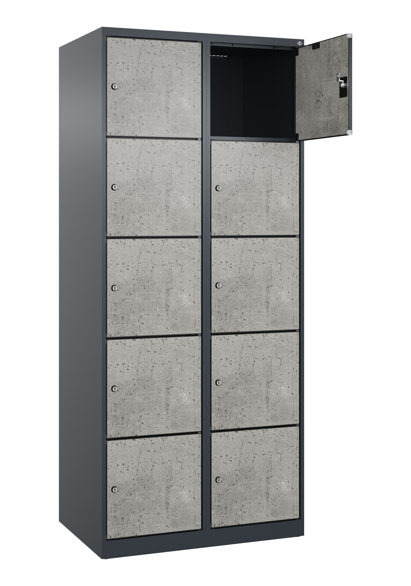 C+P Schlie�fachschrank Evolo PLUS, 10 F�cher, 1850x800x500mm