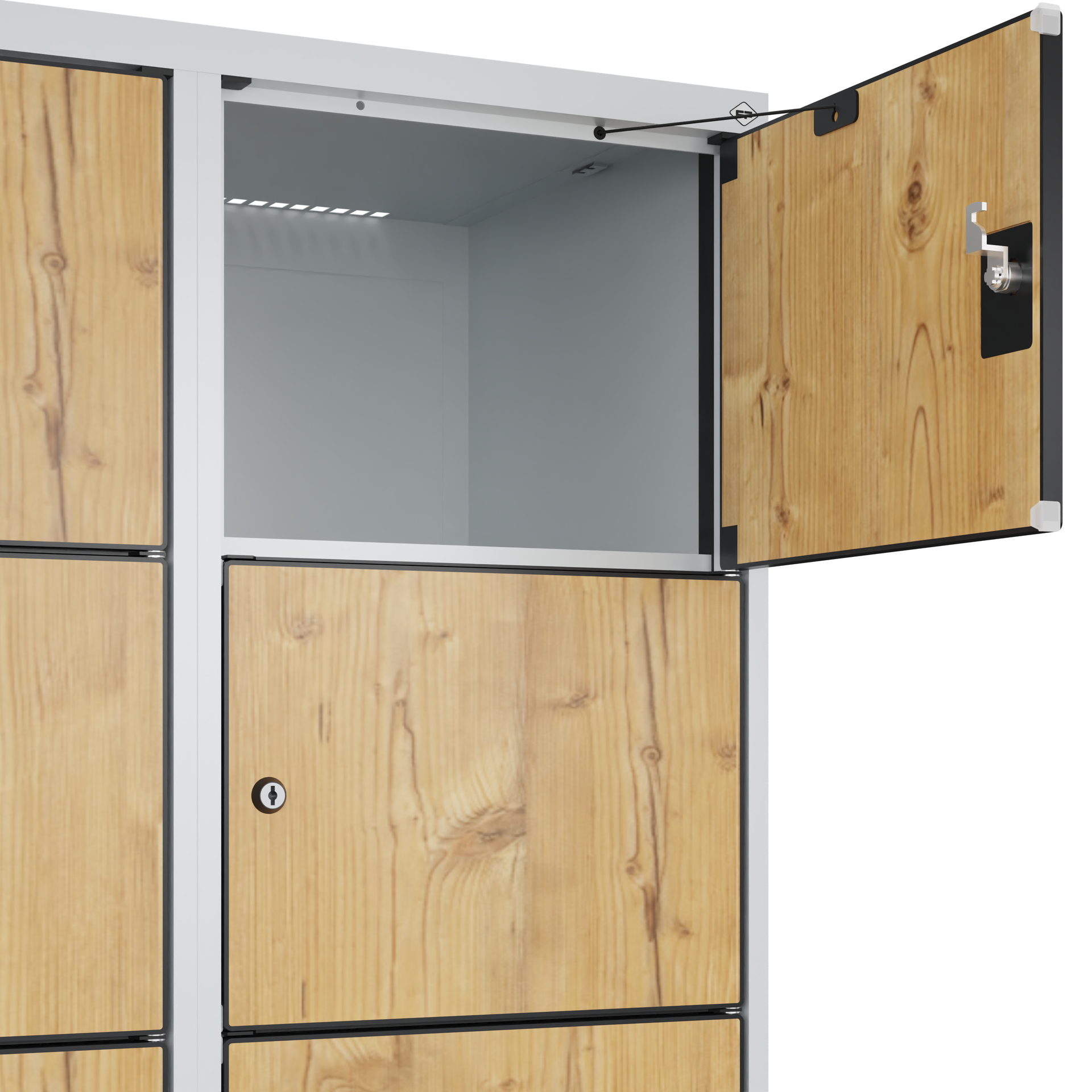 C+P Schlie�fachschrank Evolo PLUS, F��e, 18 F�cher, 1950x1200x500mm