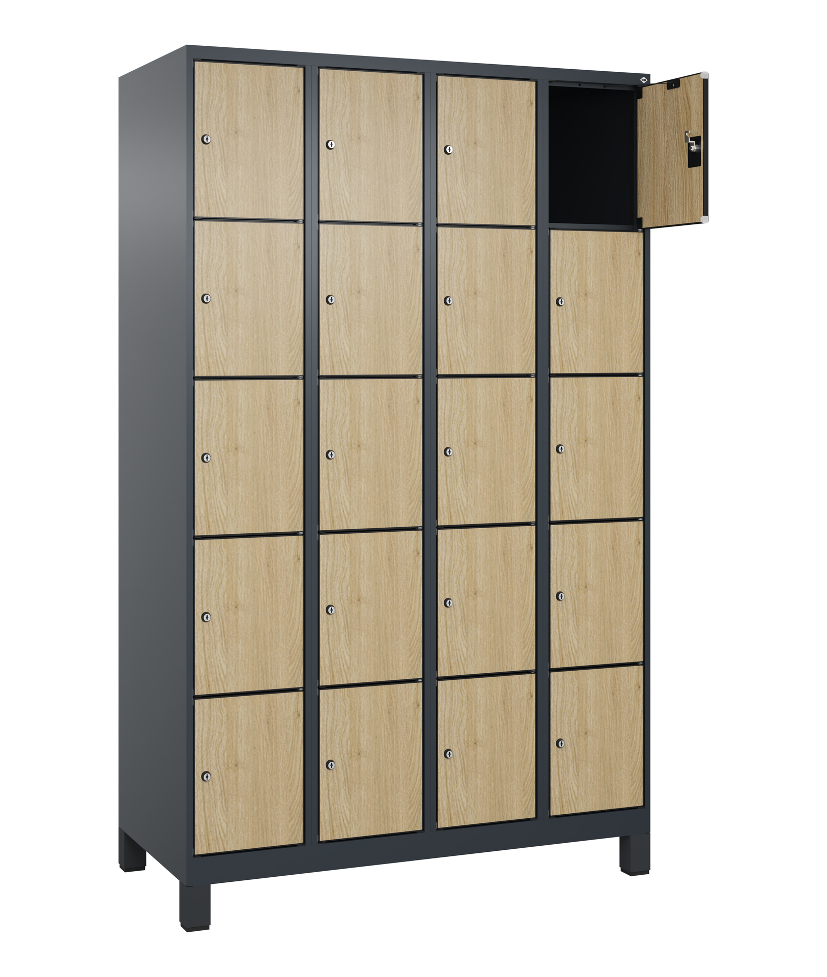 C+P Schlie�fachschrank Evolo PLUS, F��e, 20 F�cher, 1950x1200x500mm